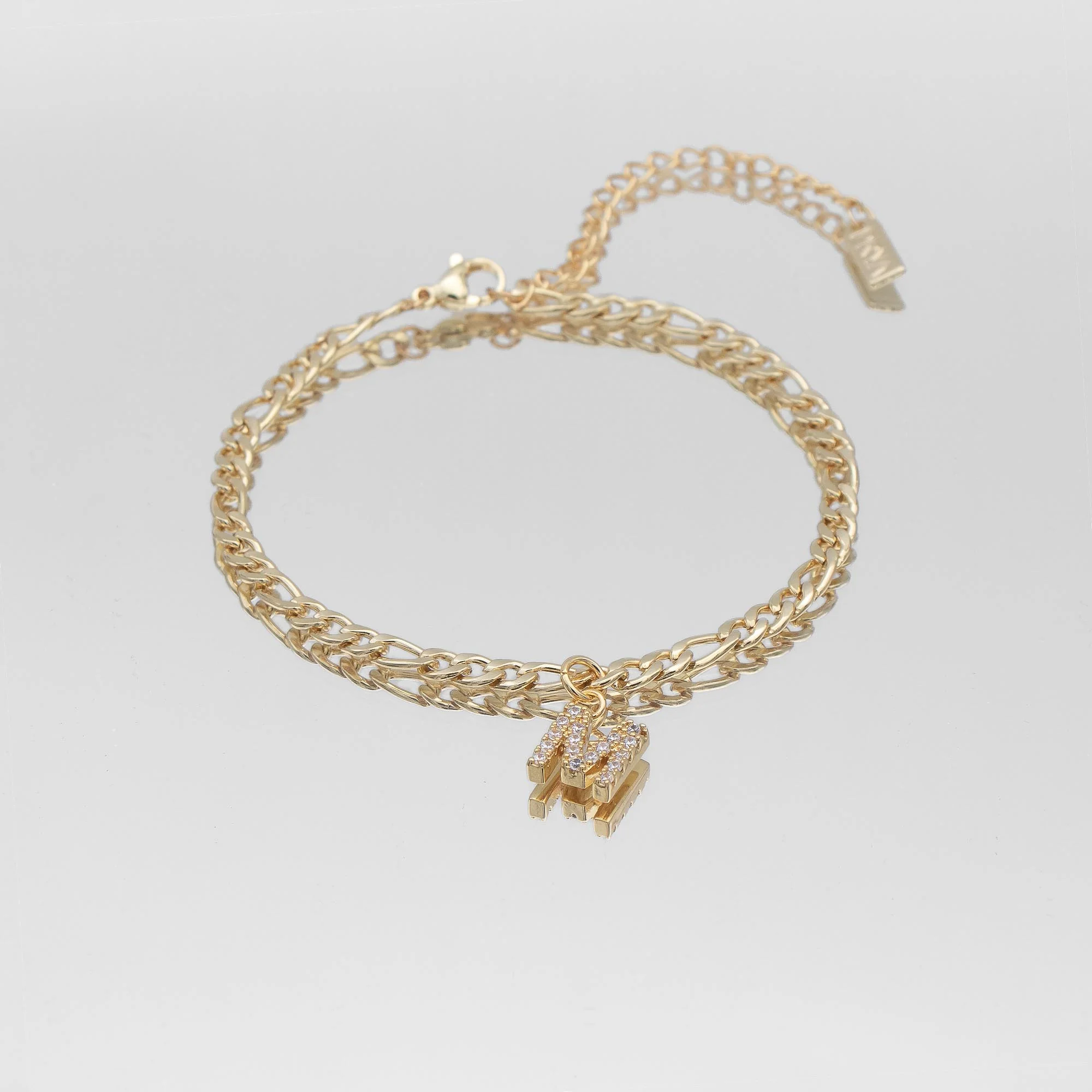 Pave Initial Anklet | Figaro - Image 13
