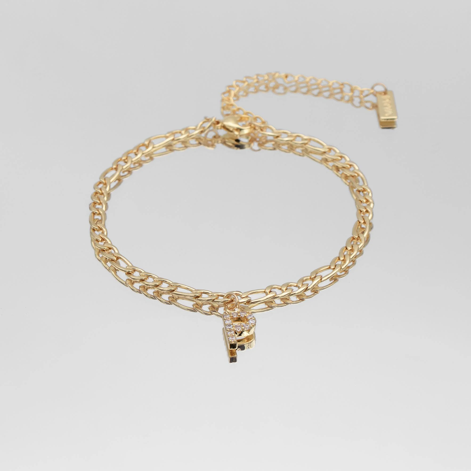 Pave Initial Anklet | Figaro - Image 16