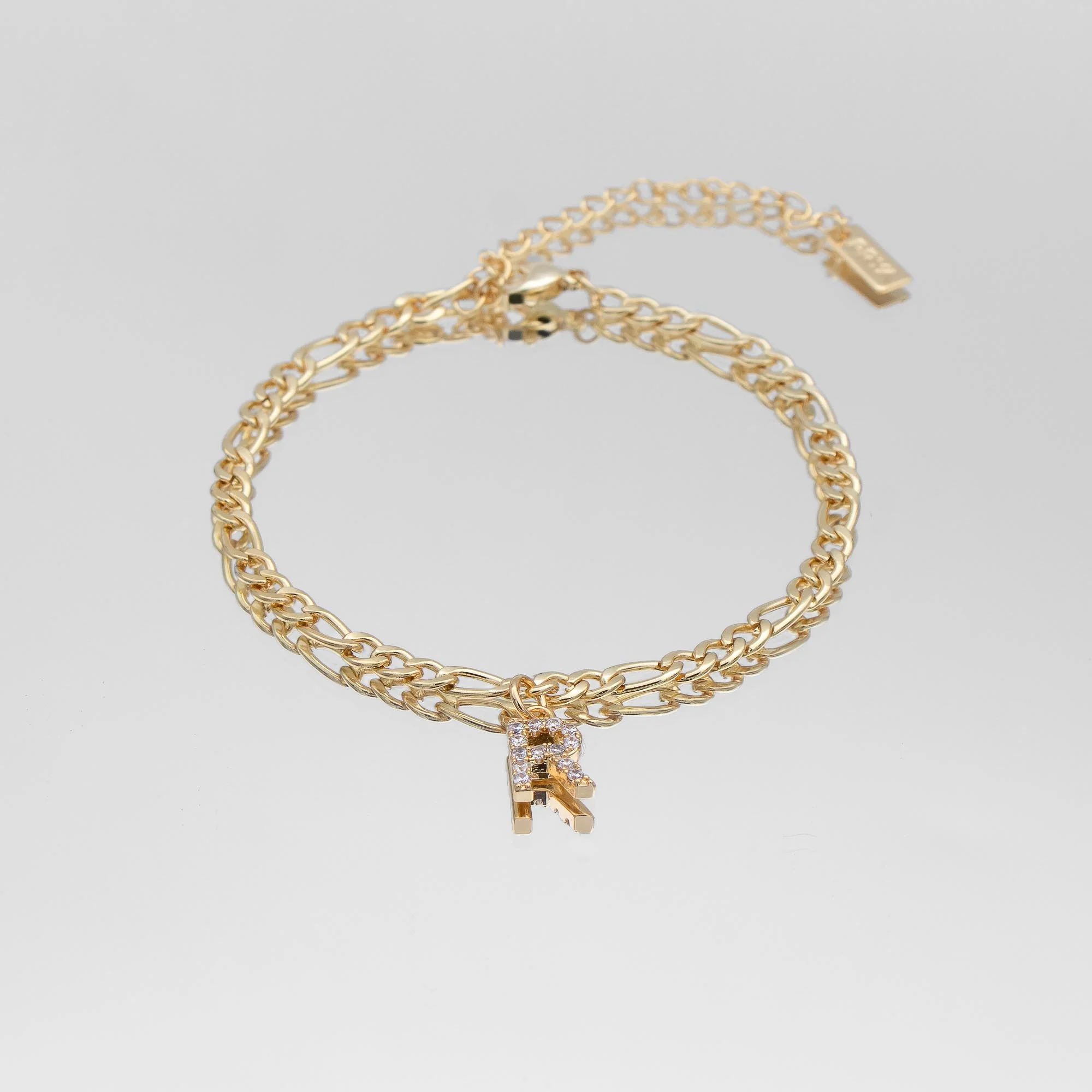Pave Initial Anklet | Figaro - Image 18