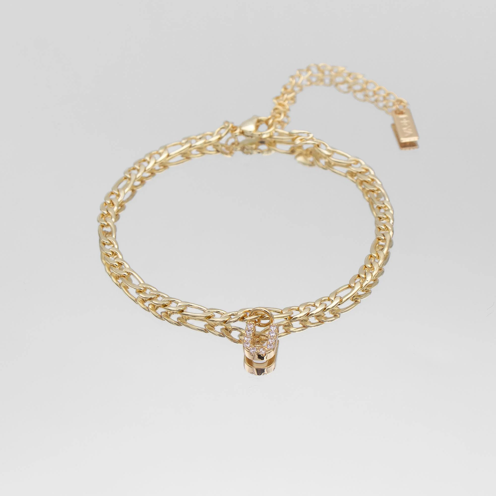 Pave Initial Anklet | Figaro - Image 21