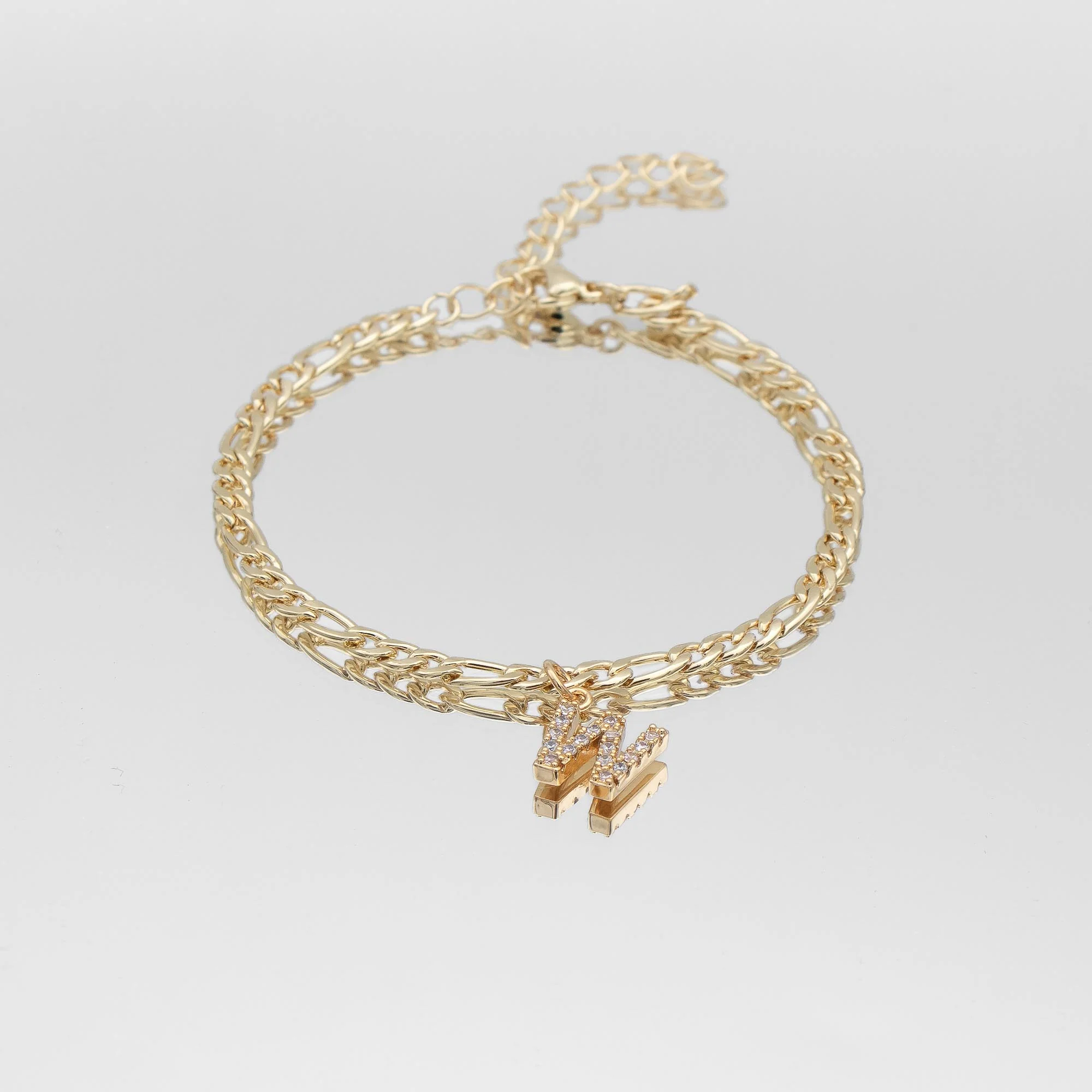 Pave Initial Anklet | Figaro - Image 23