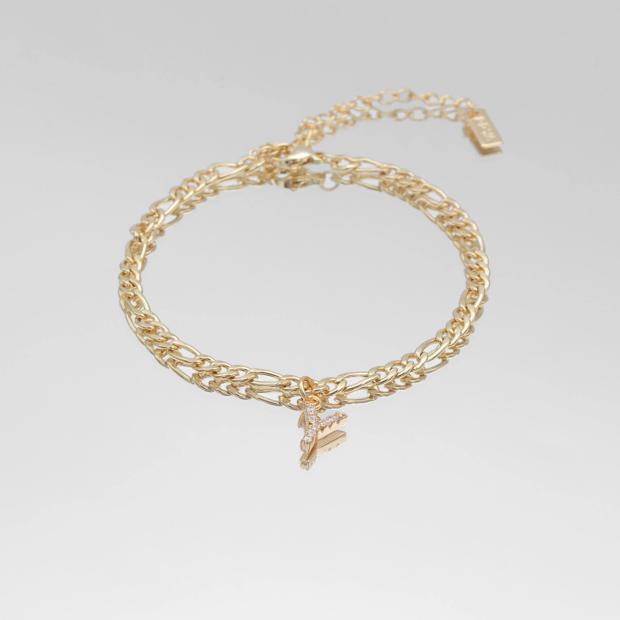 Pave Initial Anklet | Figaro - Image 25