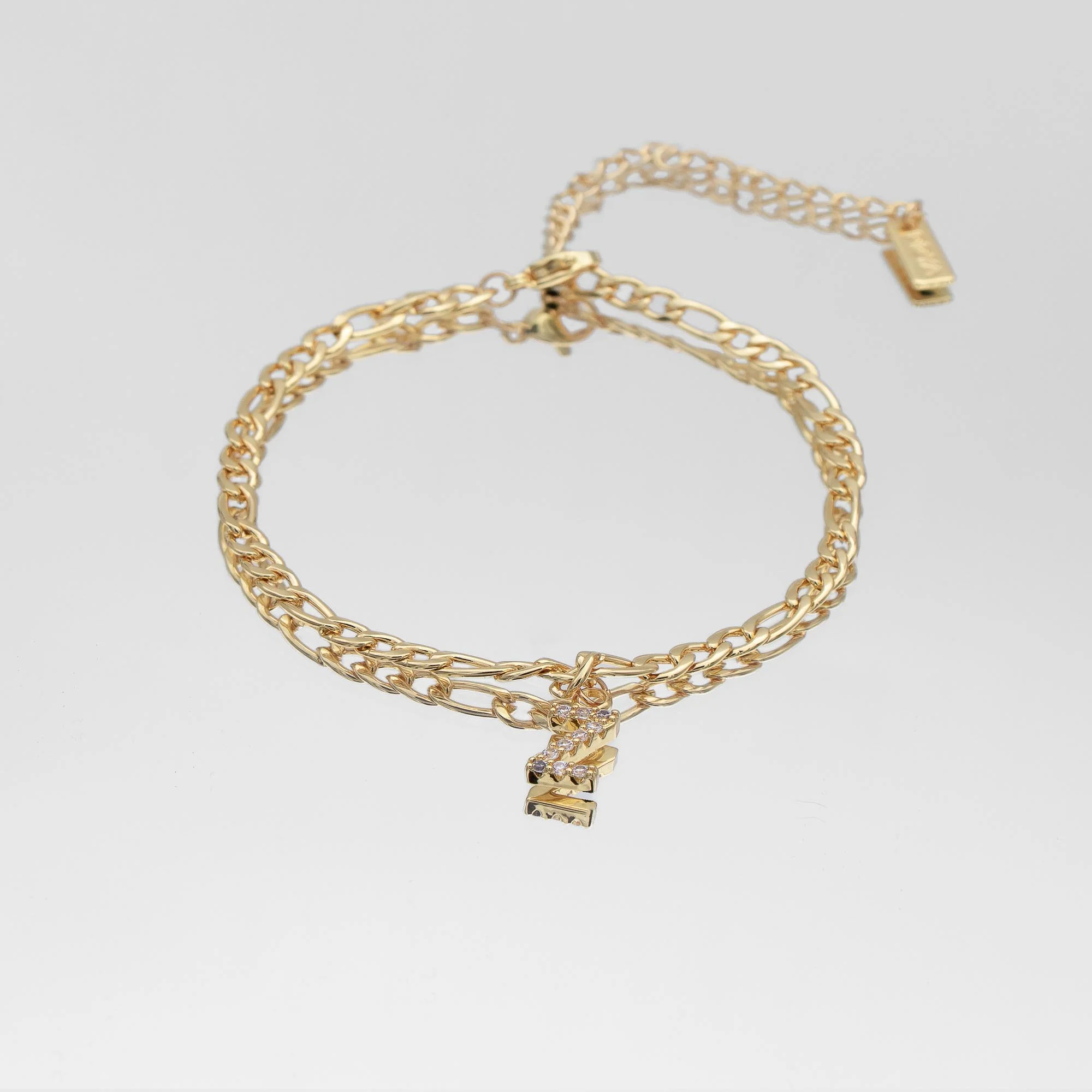 Pave Initial Anklet | Figaro - Image 26