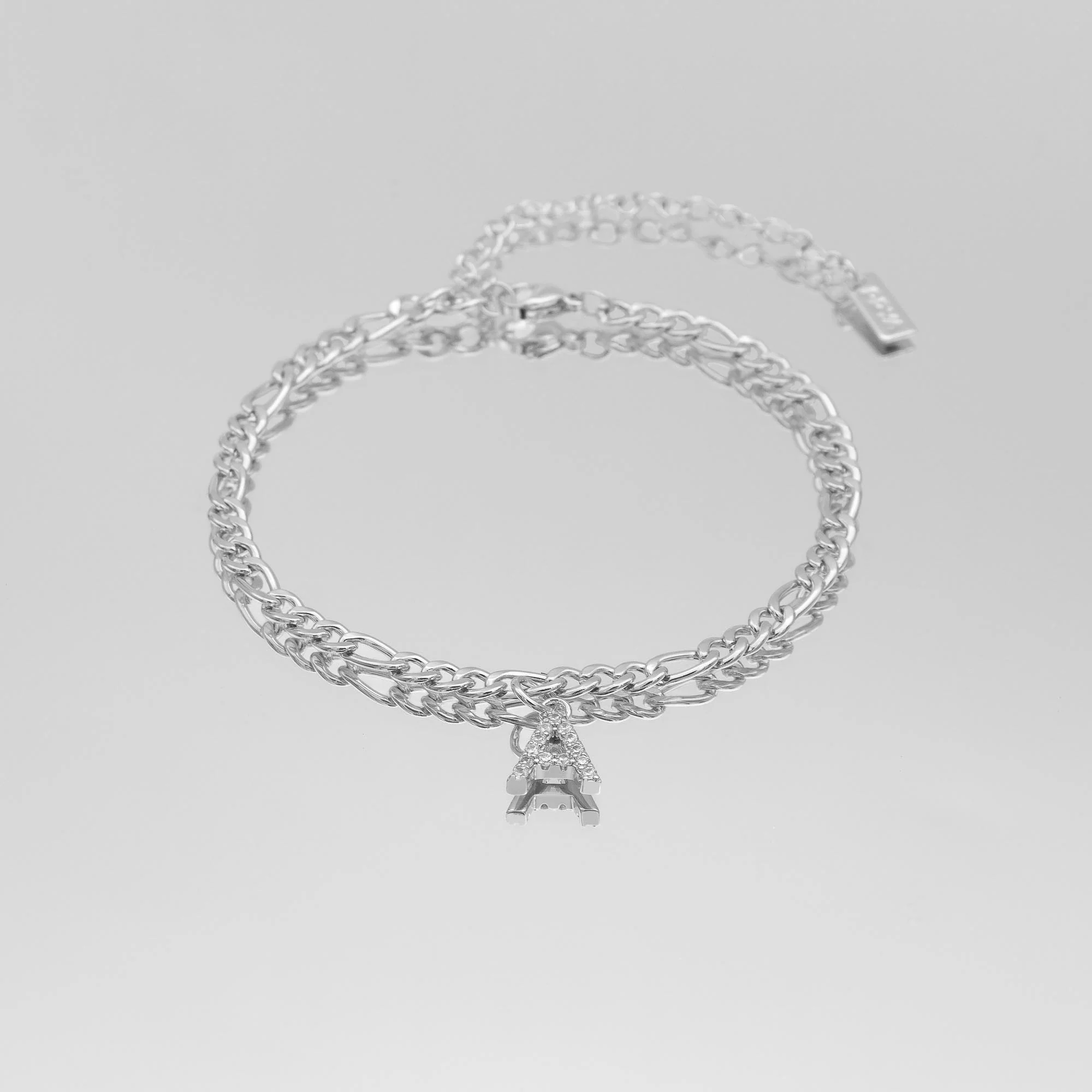 Pave Initial Anklet | Figaro - Image 27