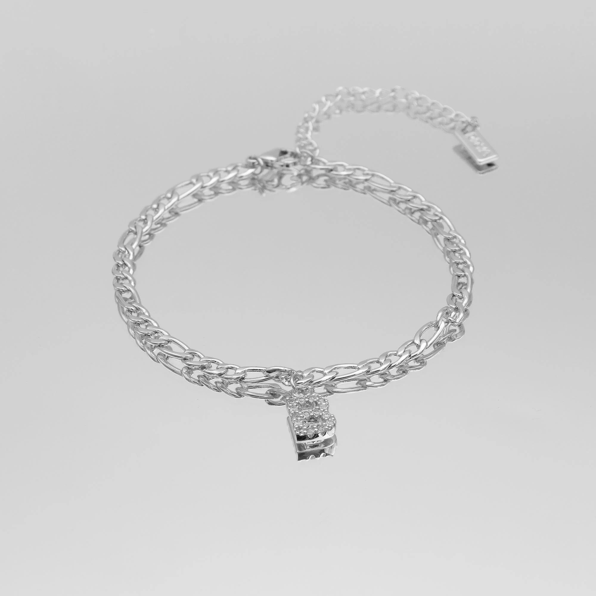 Pave Initial Anklet | Figaro - Image 28