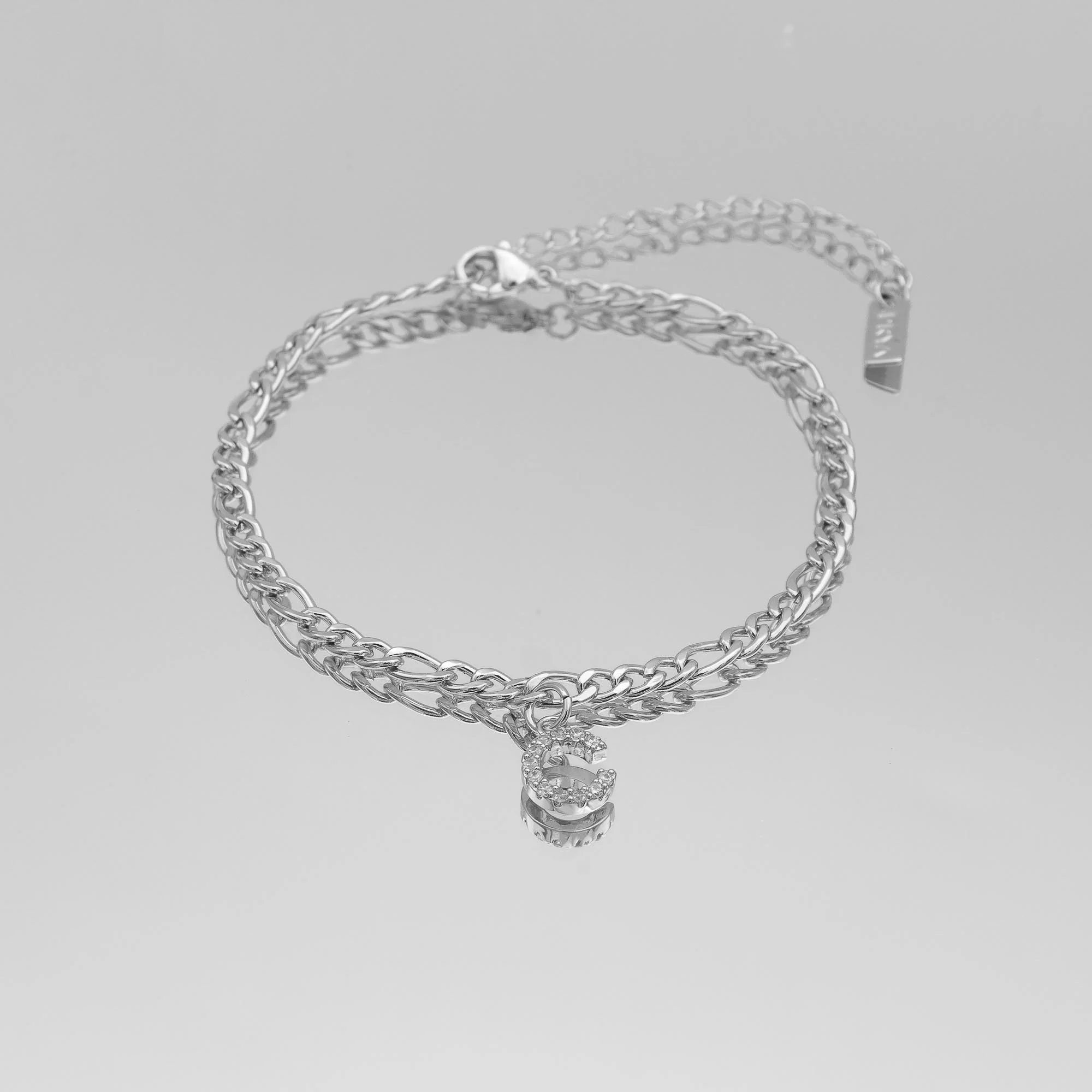 Pave Initial Anklet | Figaro - Image 29