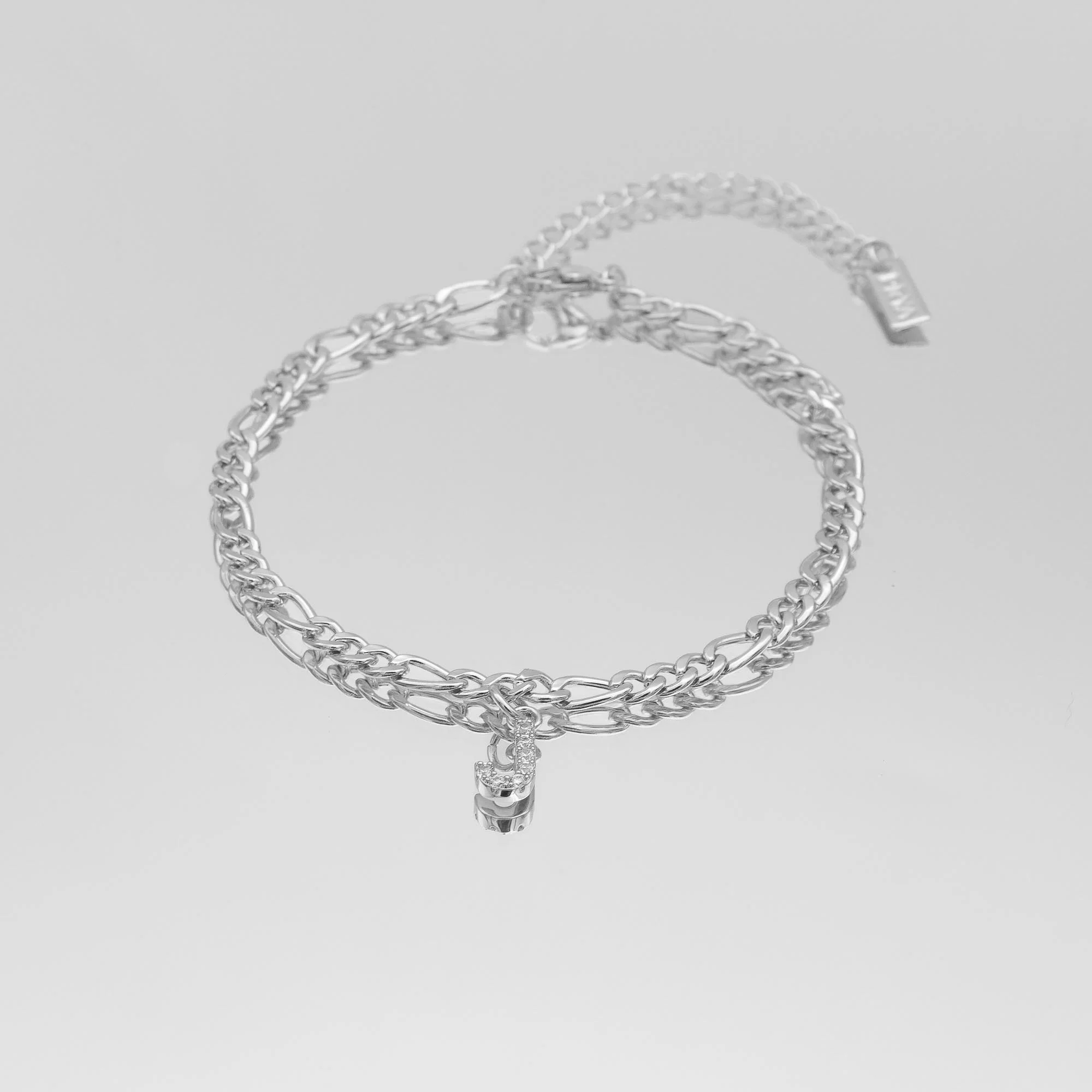 Pave Initial Anklet | Figaro - Image 36