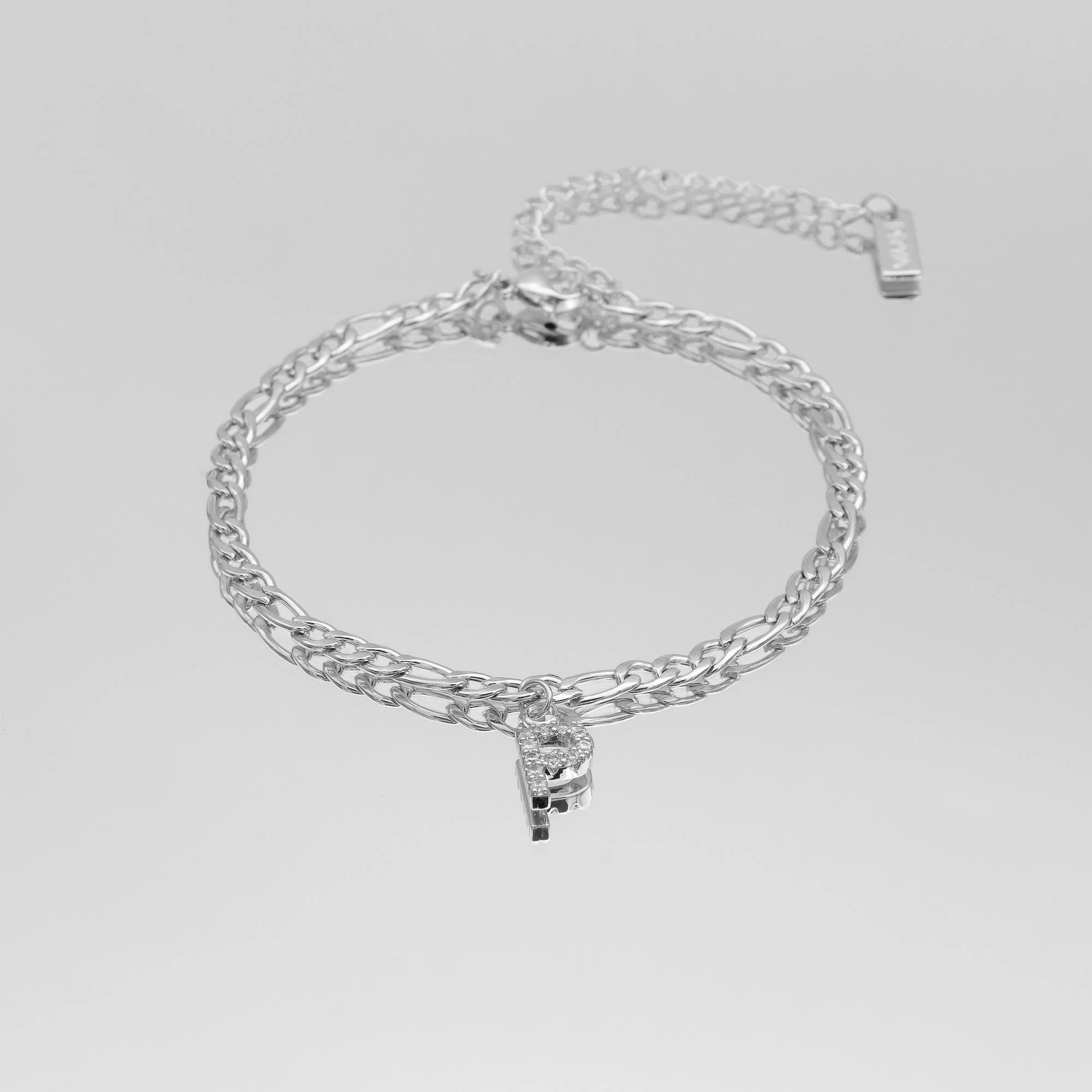 Pave Initial Anklet | Figaro - Image 42