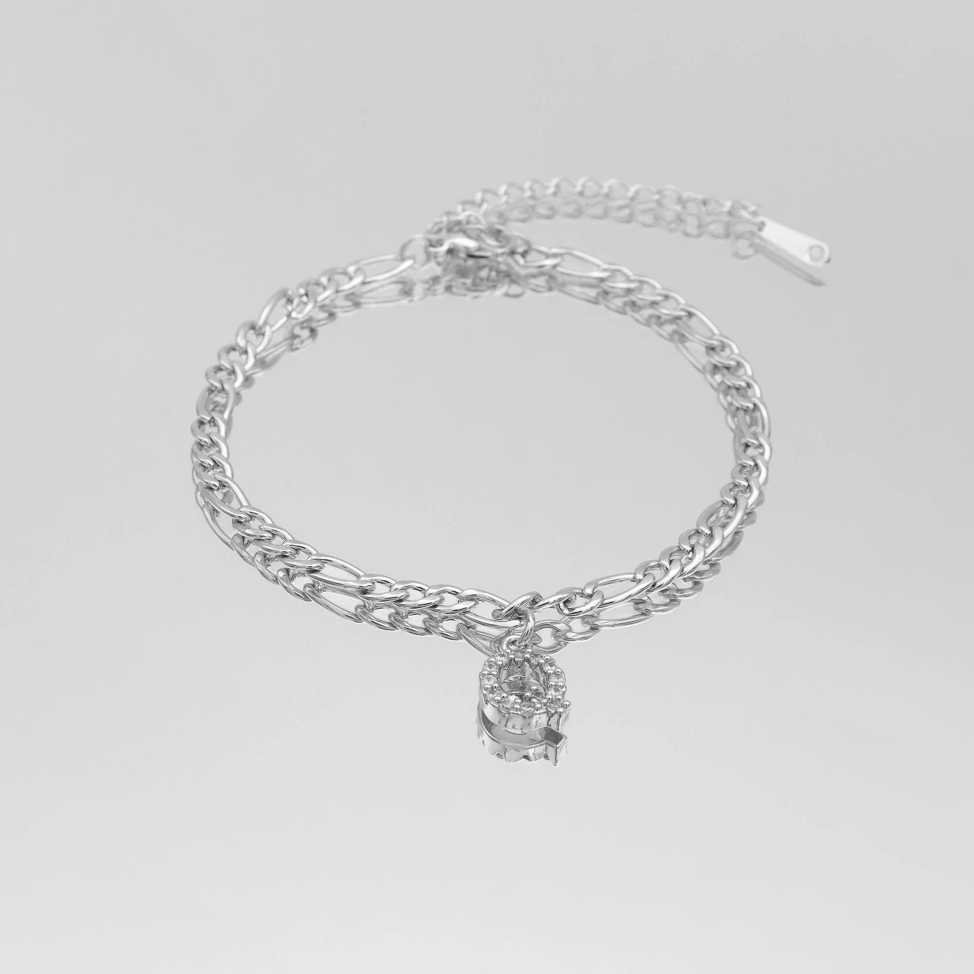 Pave Initial Anklet | Figaro - Image 43