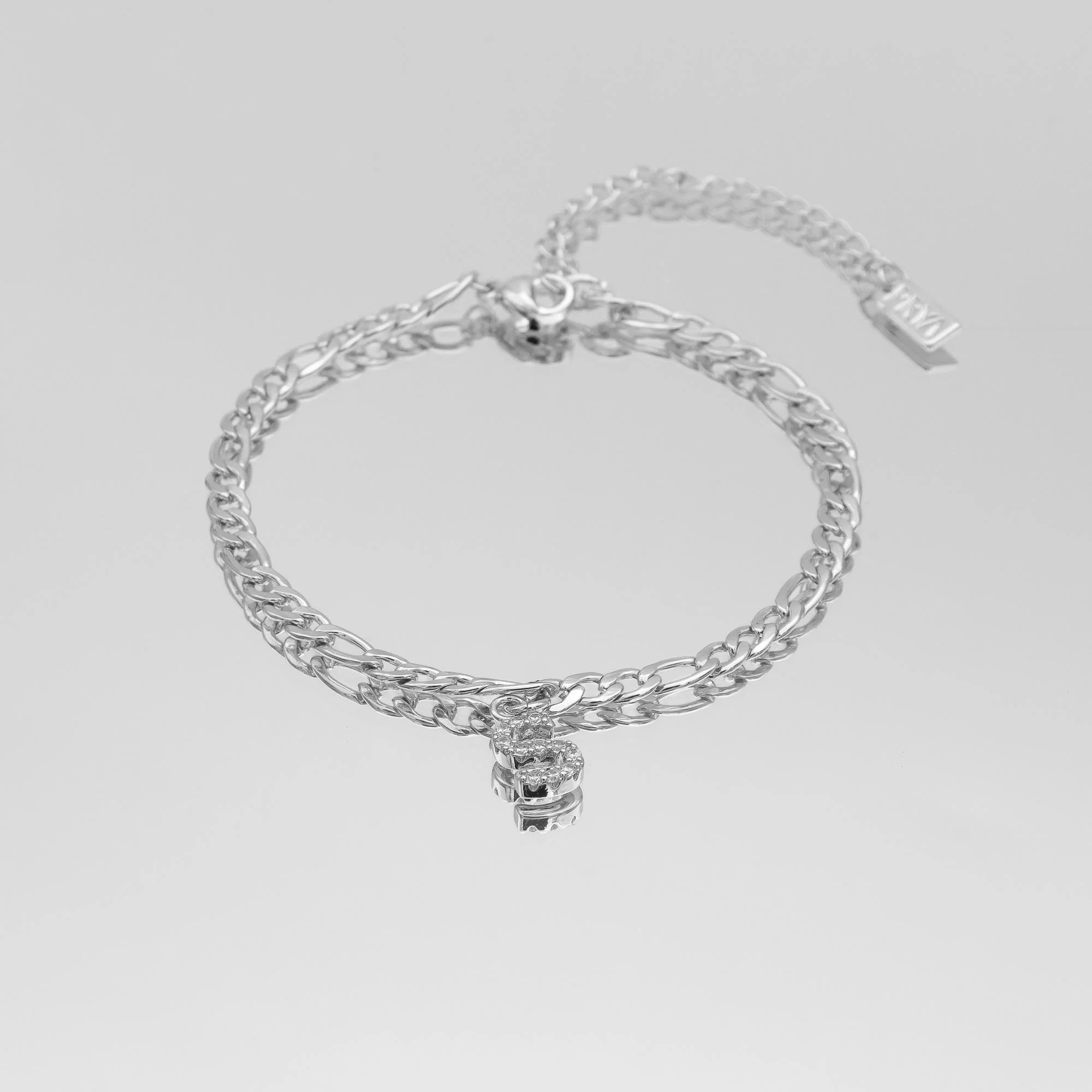 Pave Initial Anklet | Figaro - Image 45