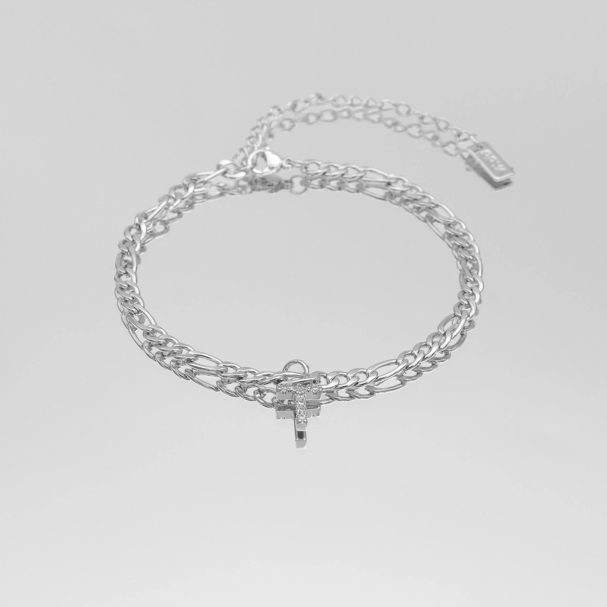 Pave Initial Anklet | Figaro - Image 46