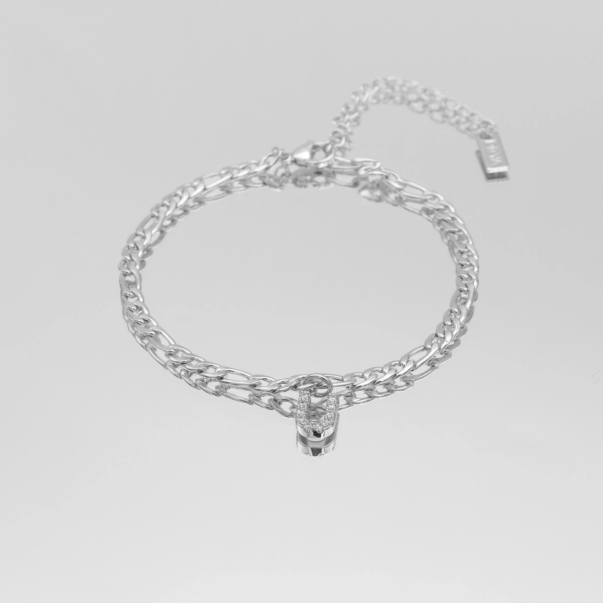Pave Initial Anklet | Figaro - Image 47