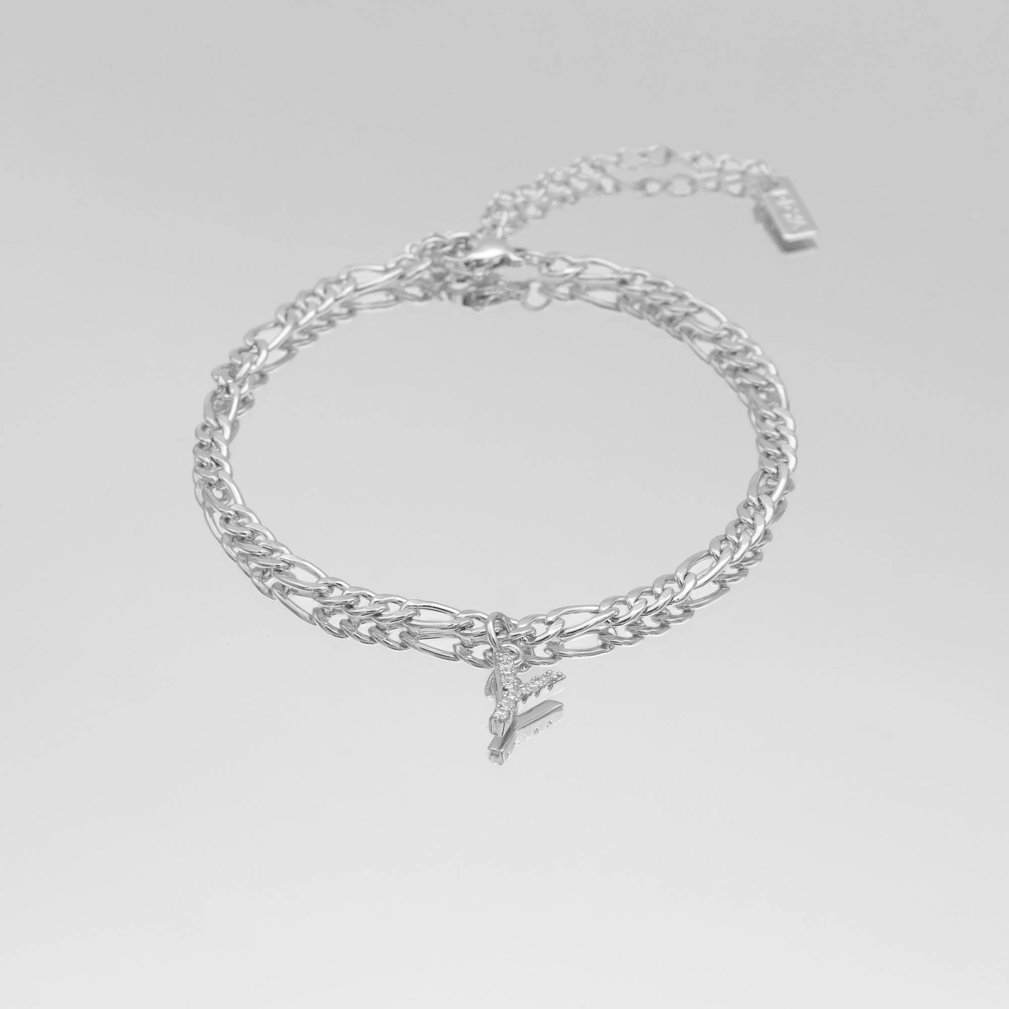 Pave Initial Anklet | Figaro - Image 51