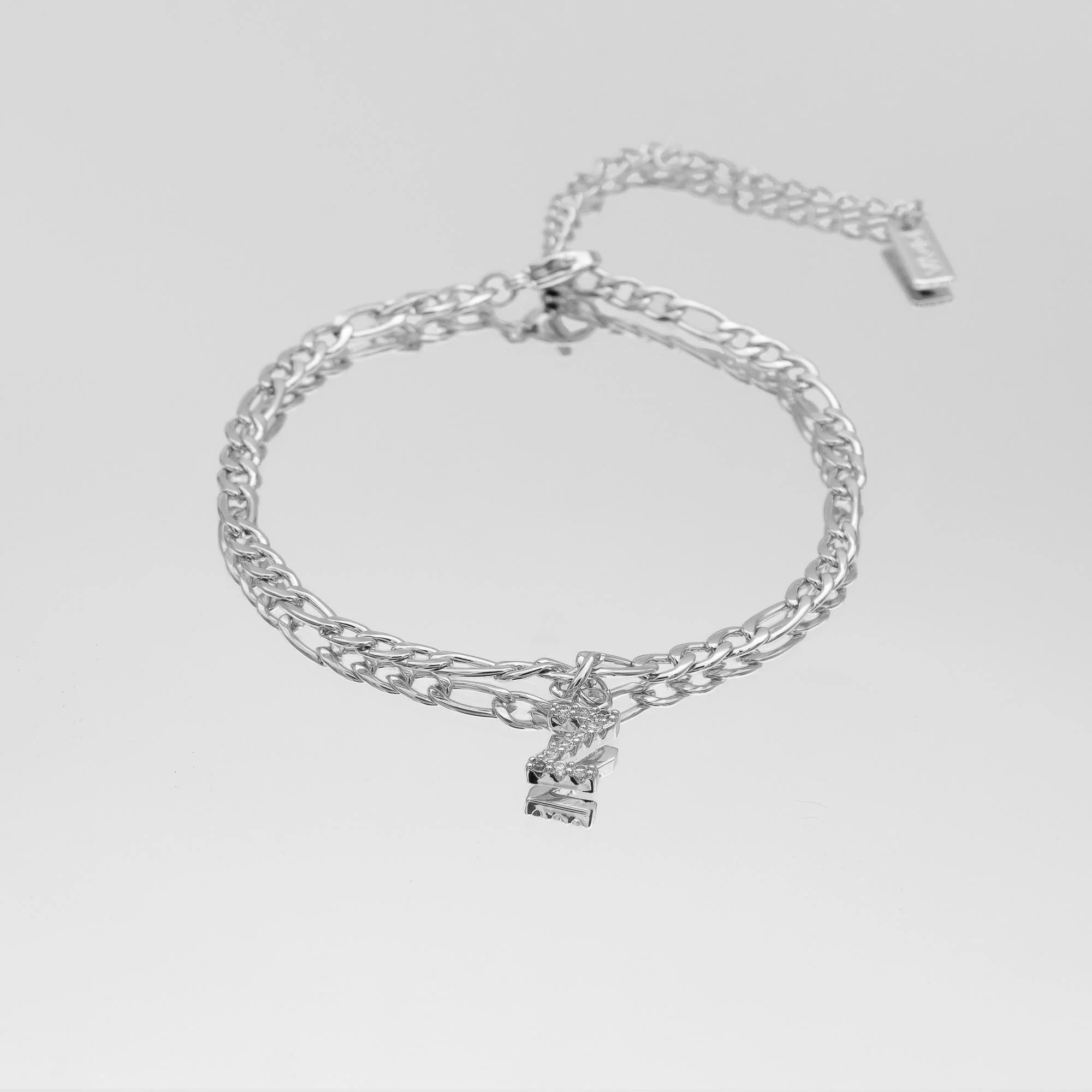Pave Initial Anklet | Figaro - Image 52