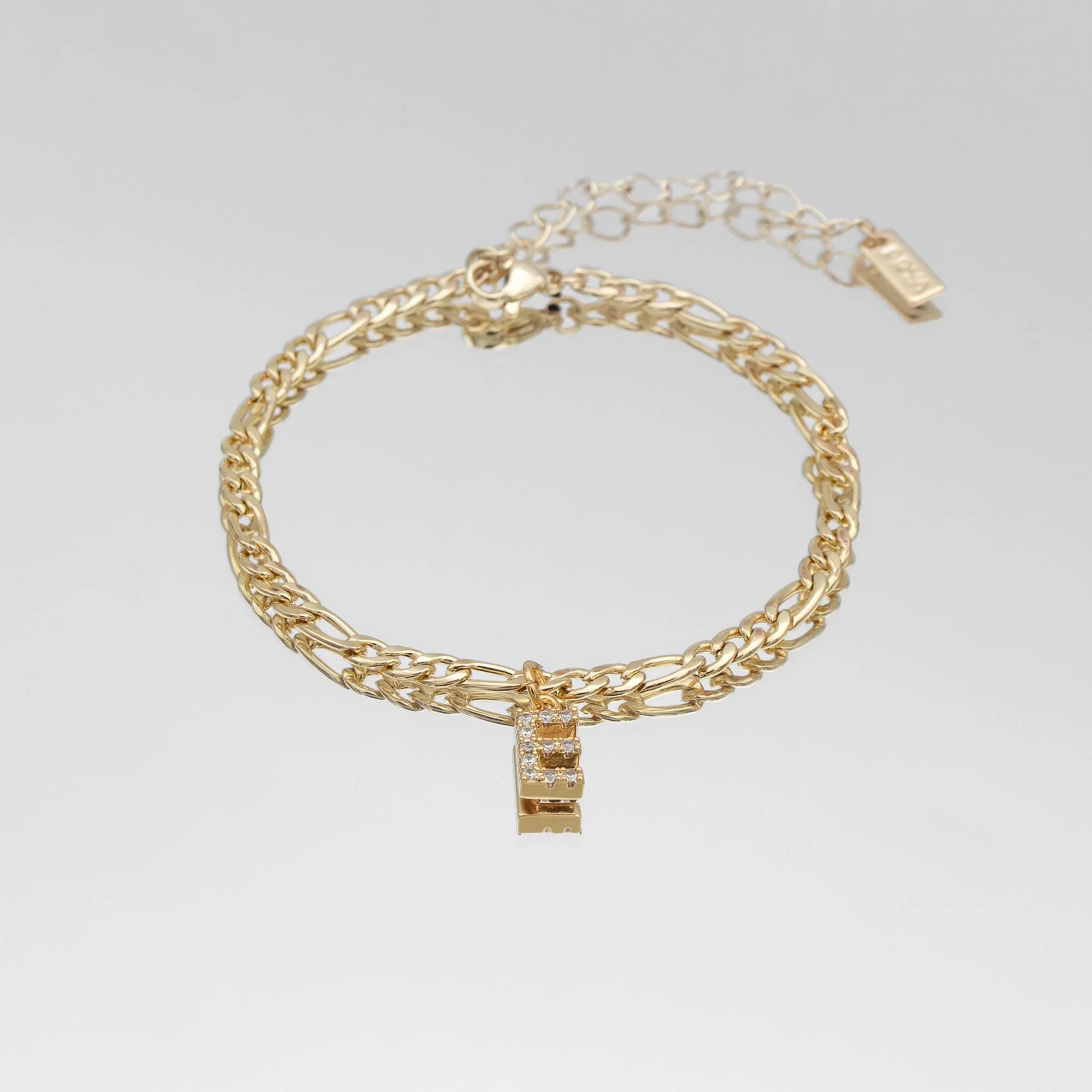 Pave Initial Anklet | Figaro - Image 6