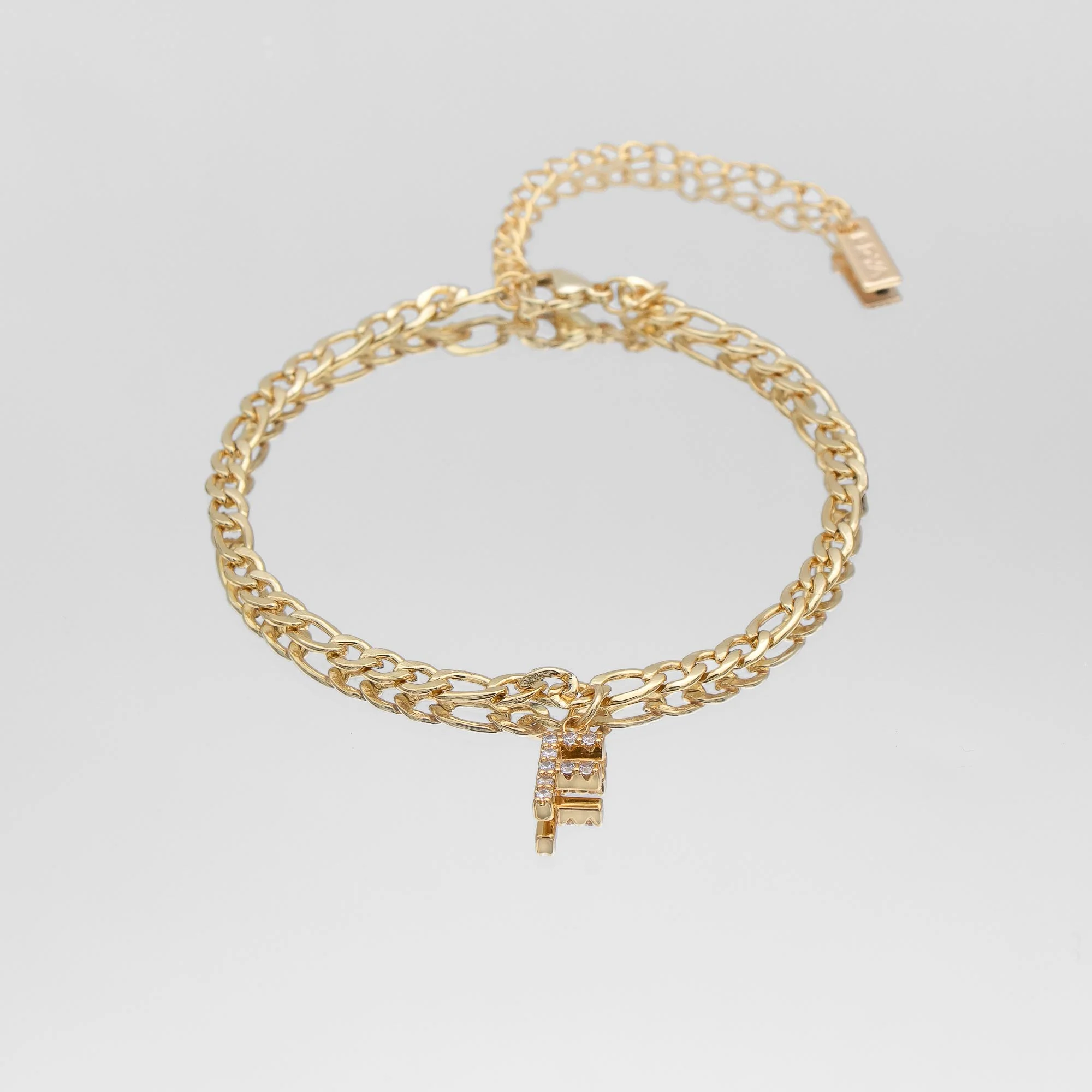 Pave Initial Anklet | Figaro - Image 7