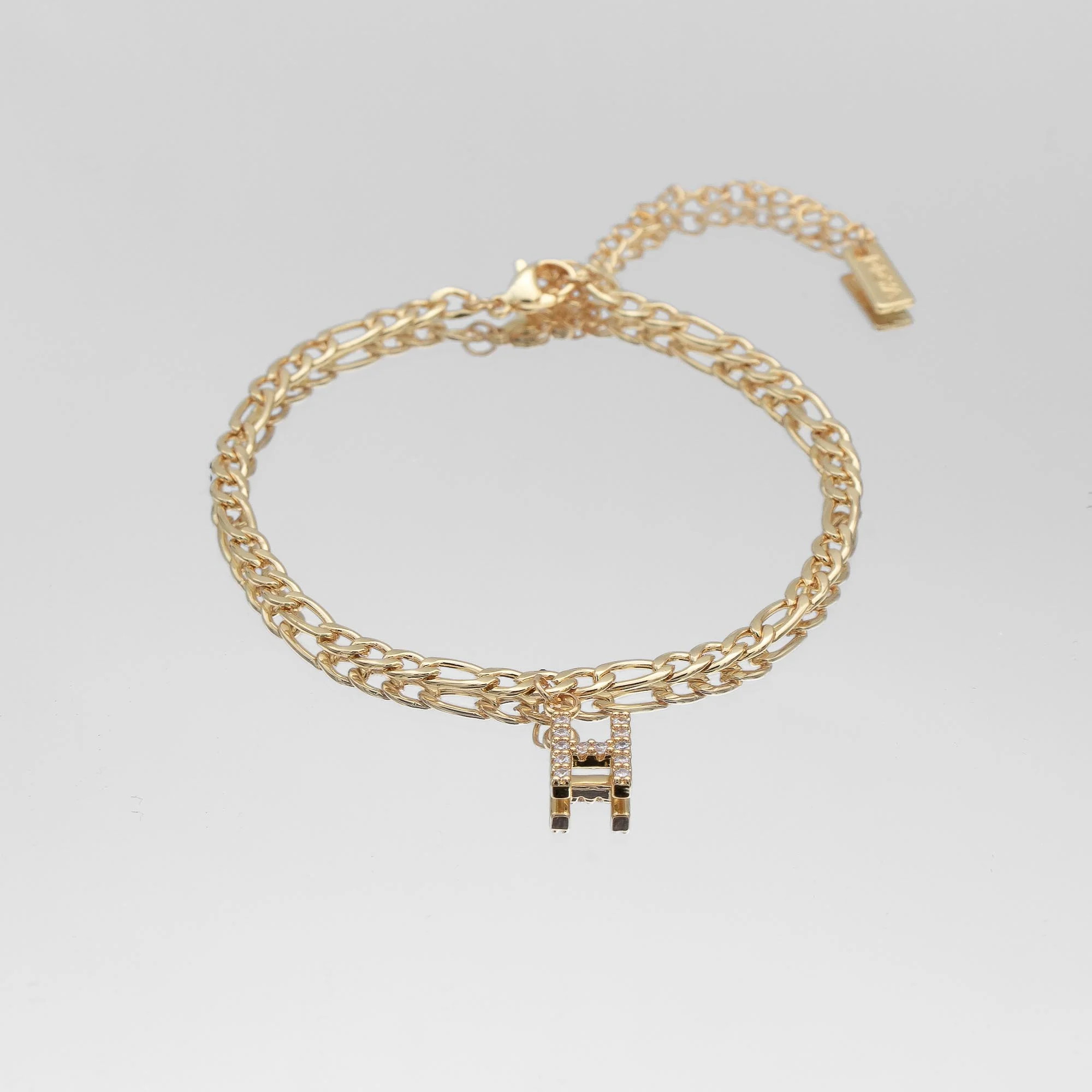 Pave Initial Anklet | Figaro - Image 9