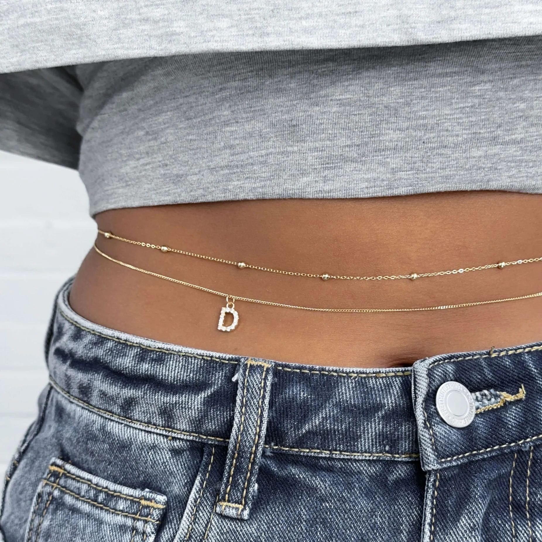 Samara Pave Initial Belly chain - Image 3