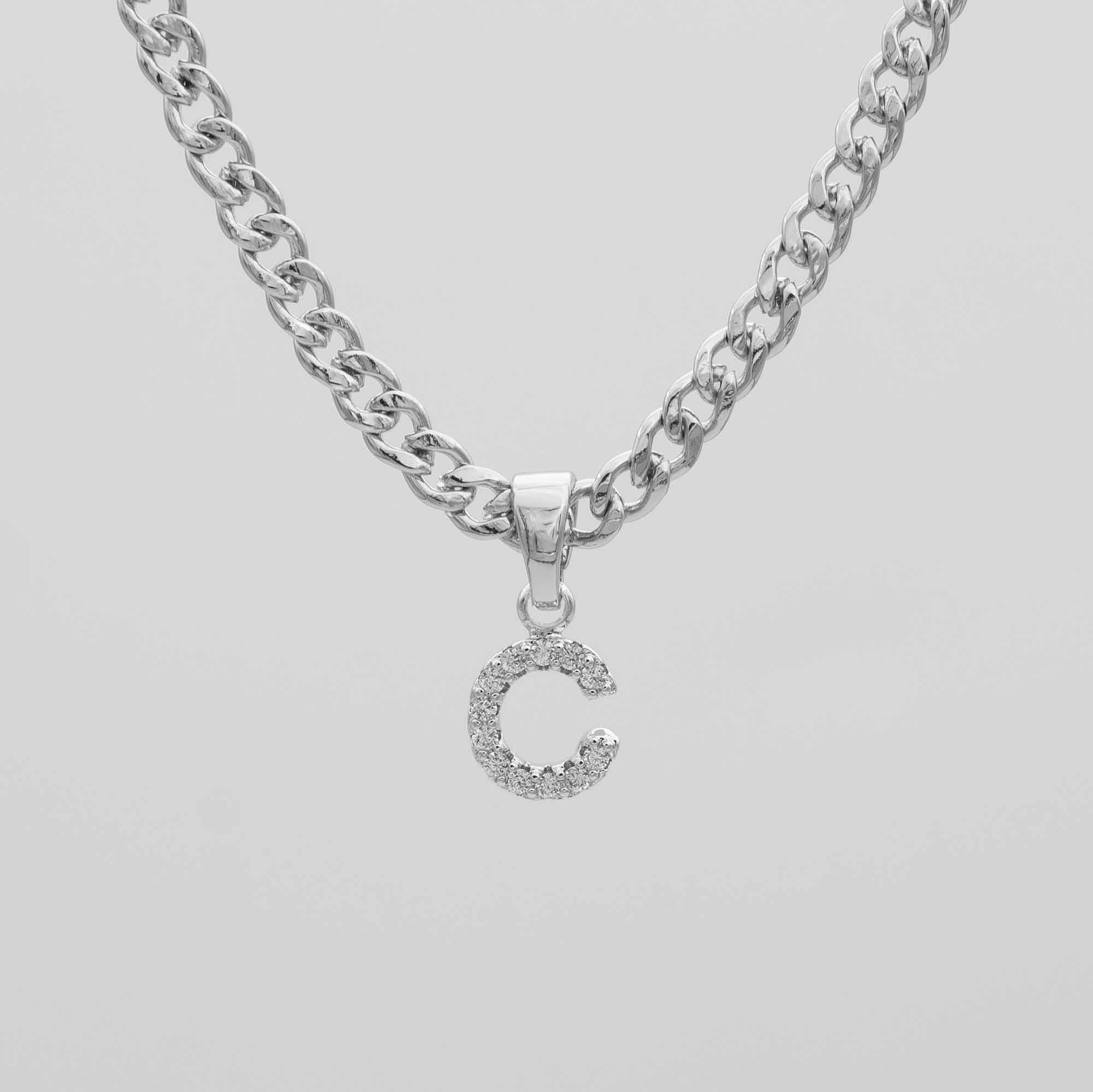 Pave Initial Necklace | Cuban - Image 29