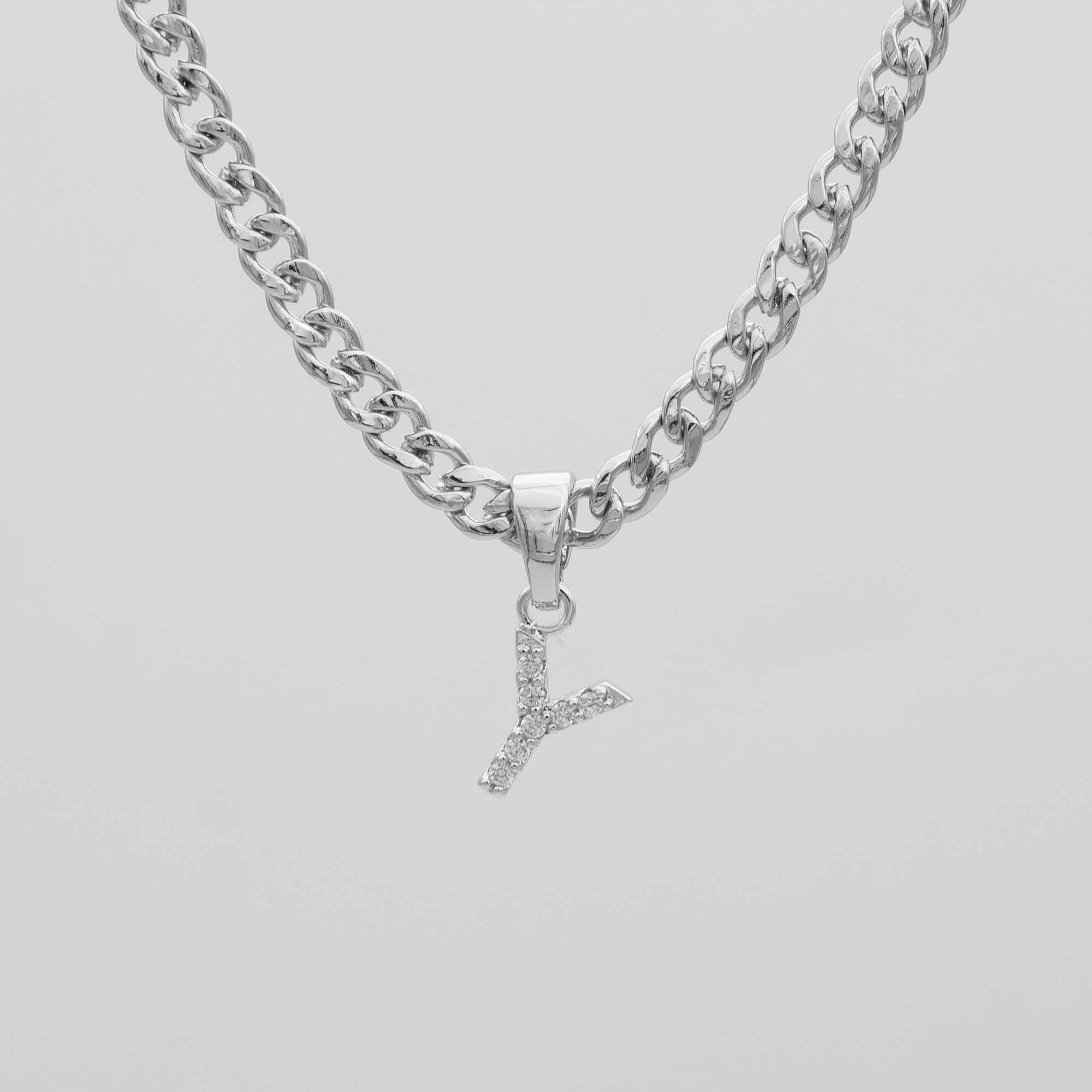 Pave Initial Necklace | Cuban - Image 47
