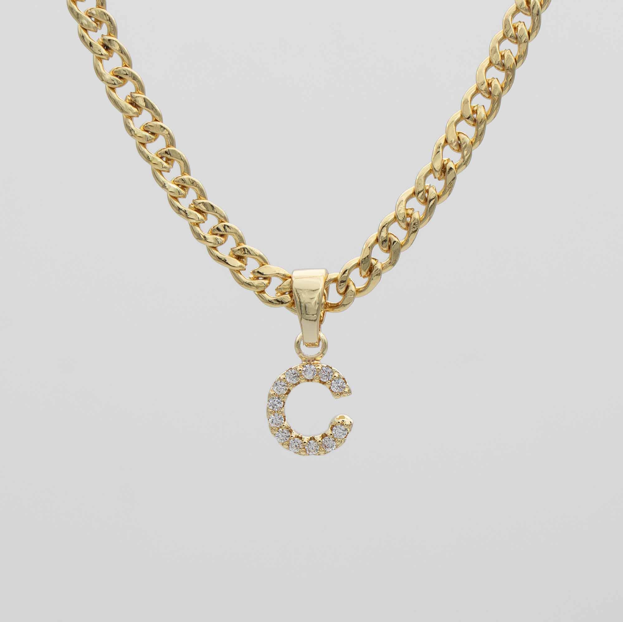 Pave Initial Necklace | Cuban - Image 9