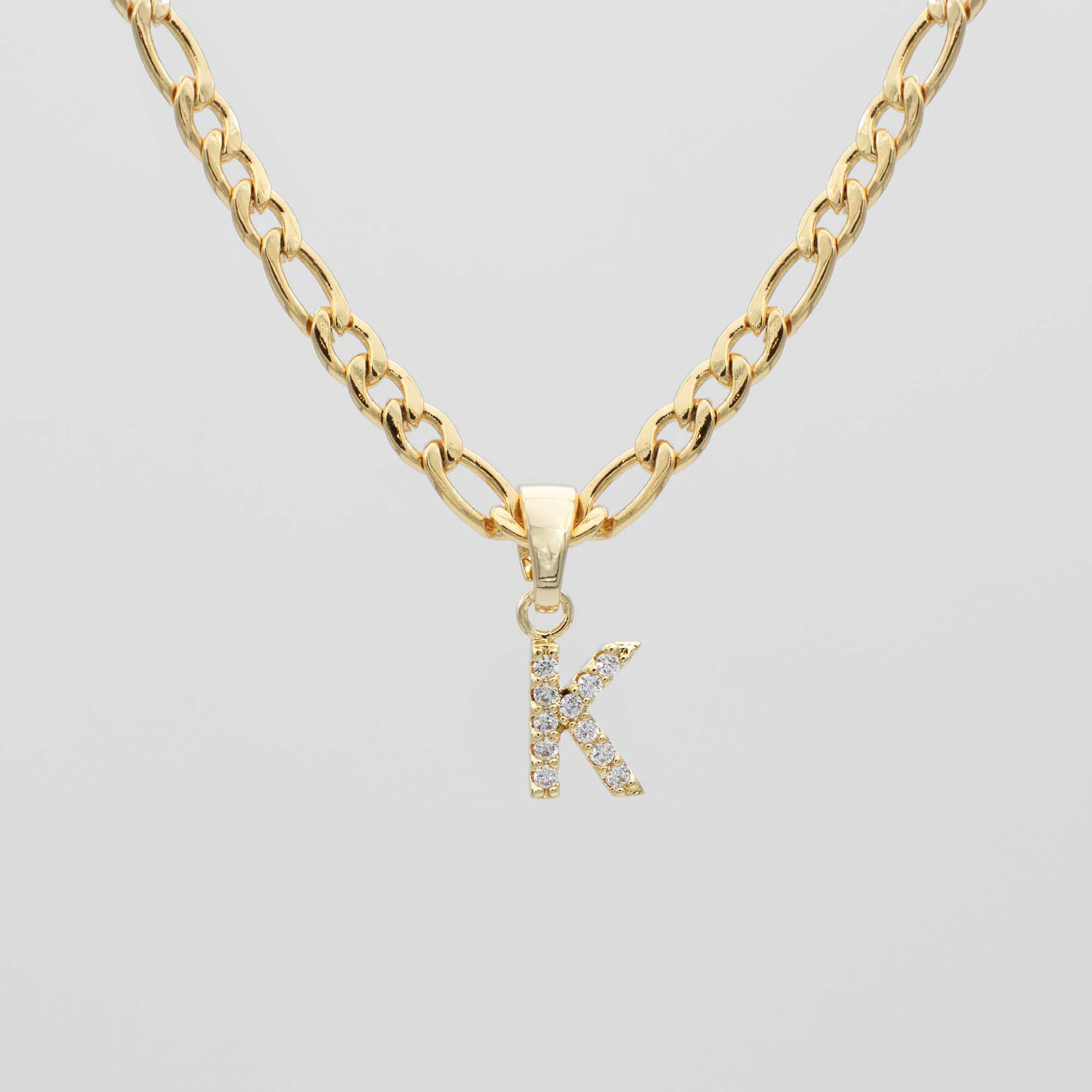 Pave Initial Necklace | Figaro - Image 10