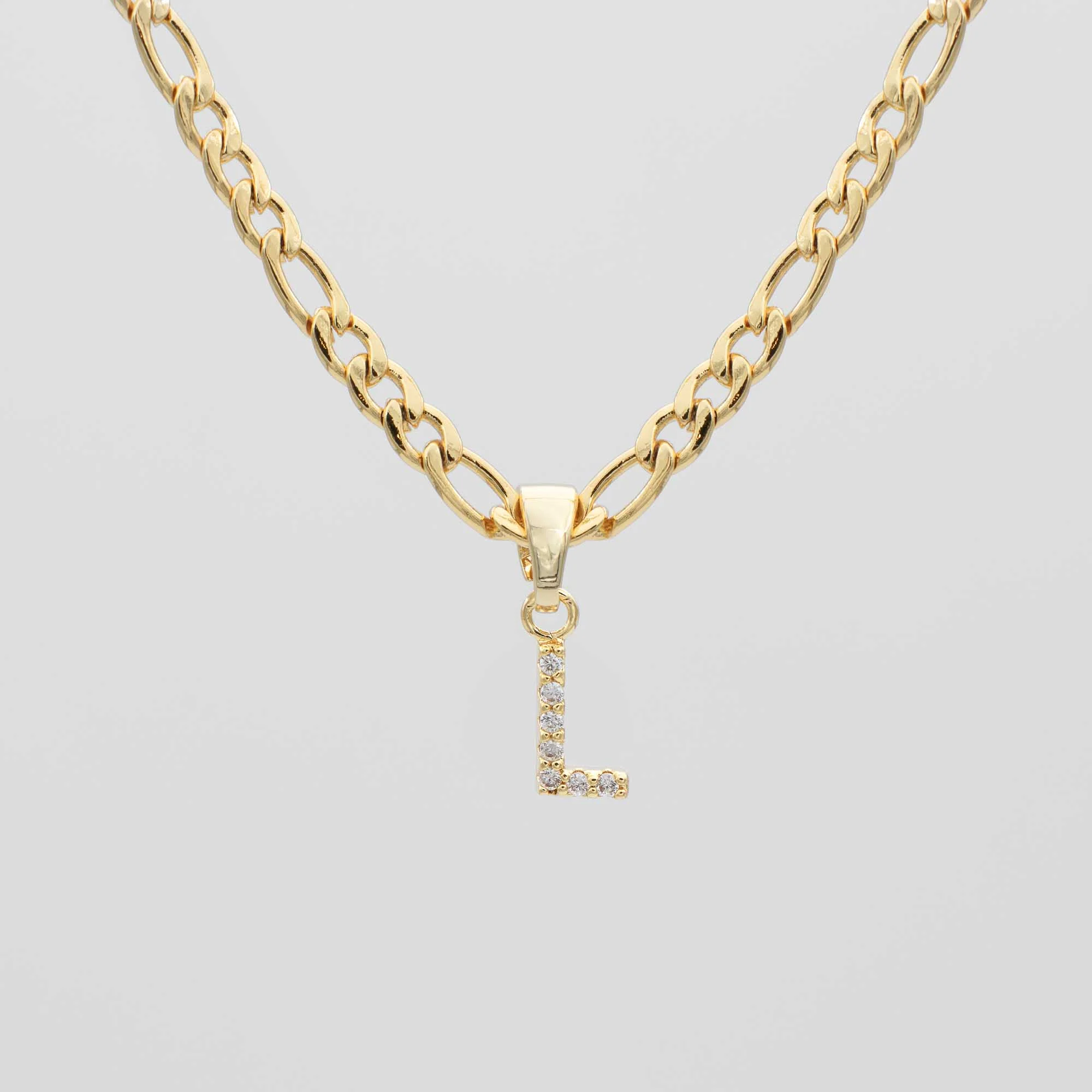 Pave Initial Necklace | Figaro - Image 11