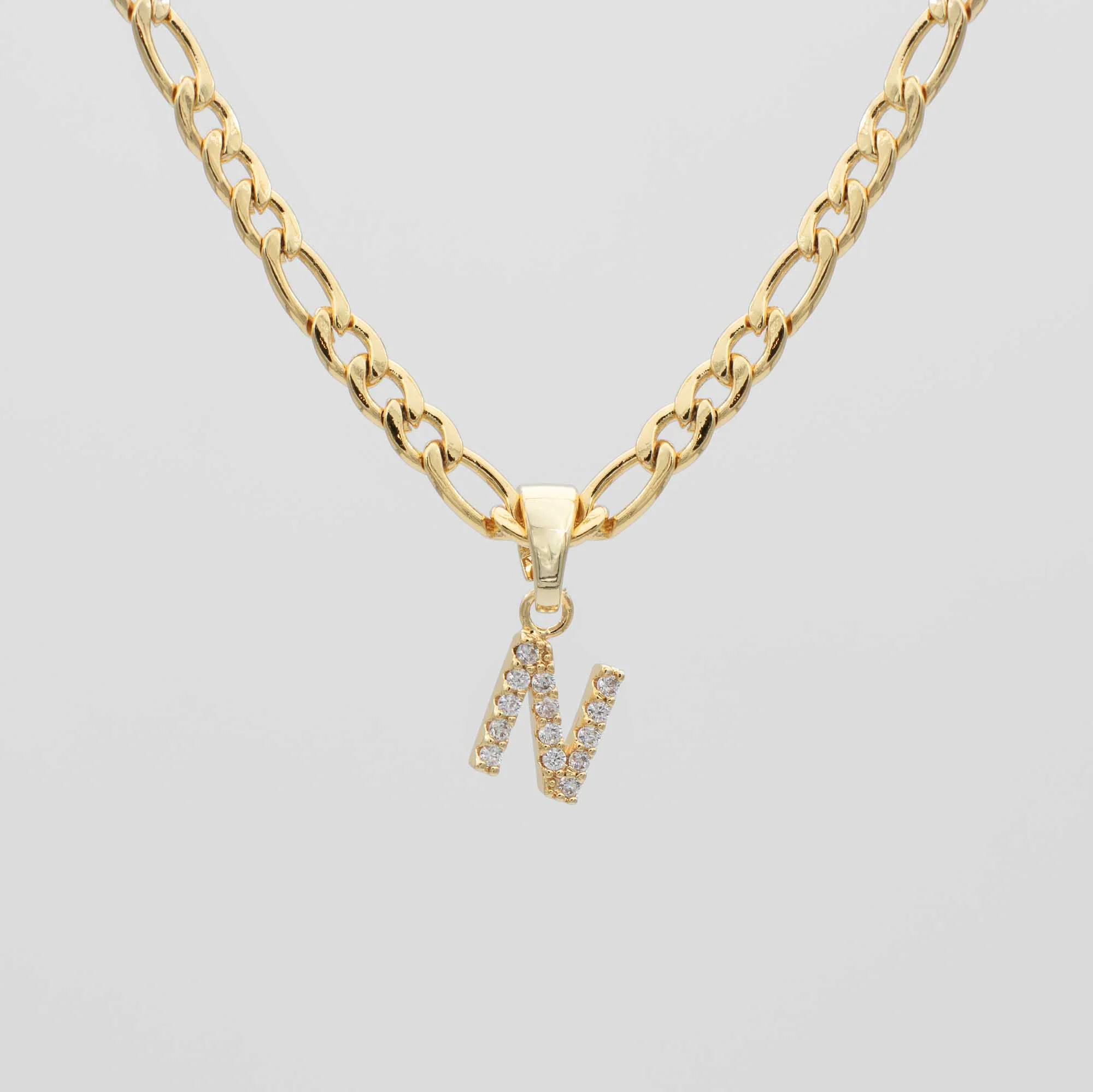Pave Initial Necklace | Figaro - Image 12