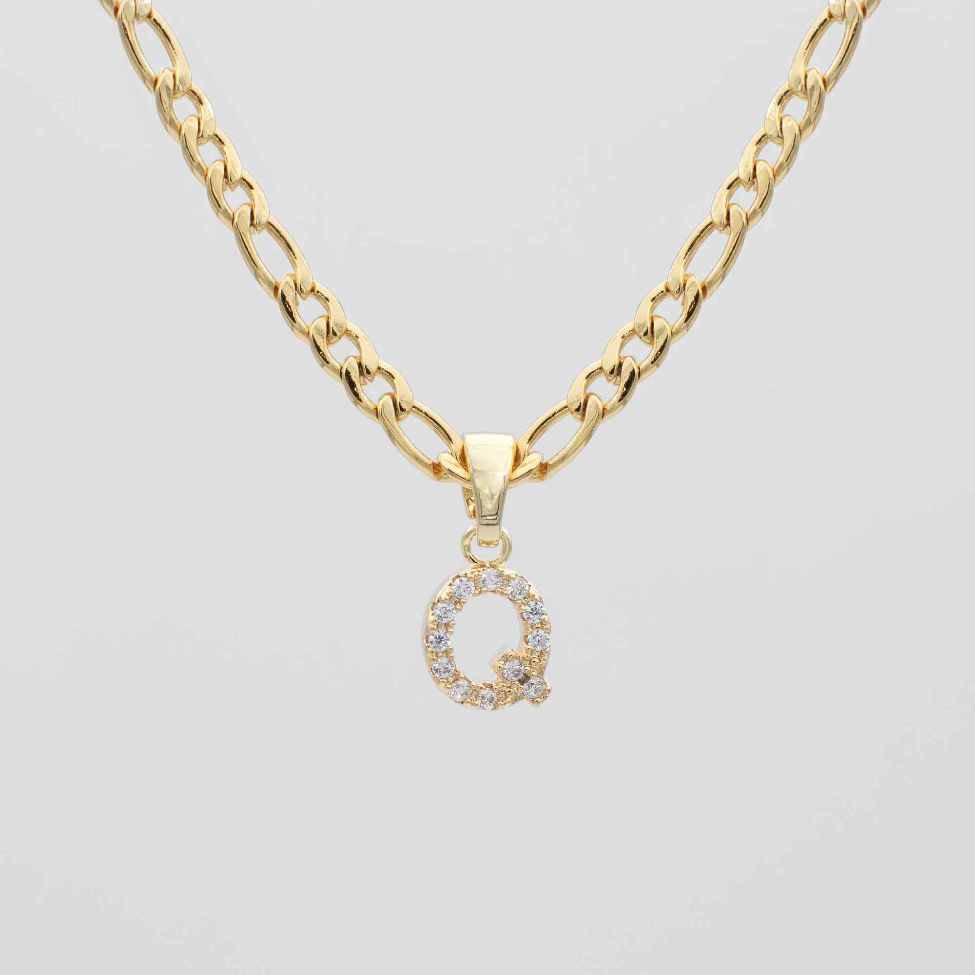 Pave Initial Necklace | Figaro - Image 15