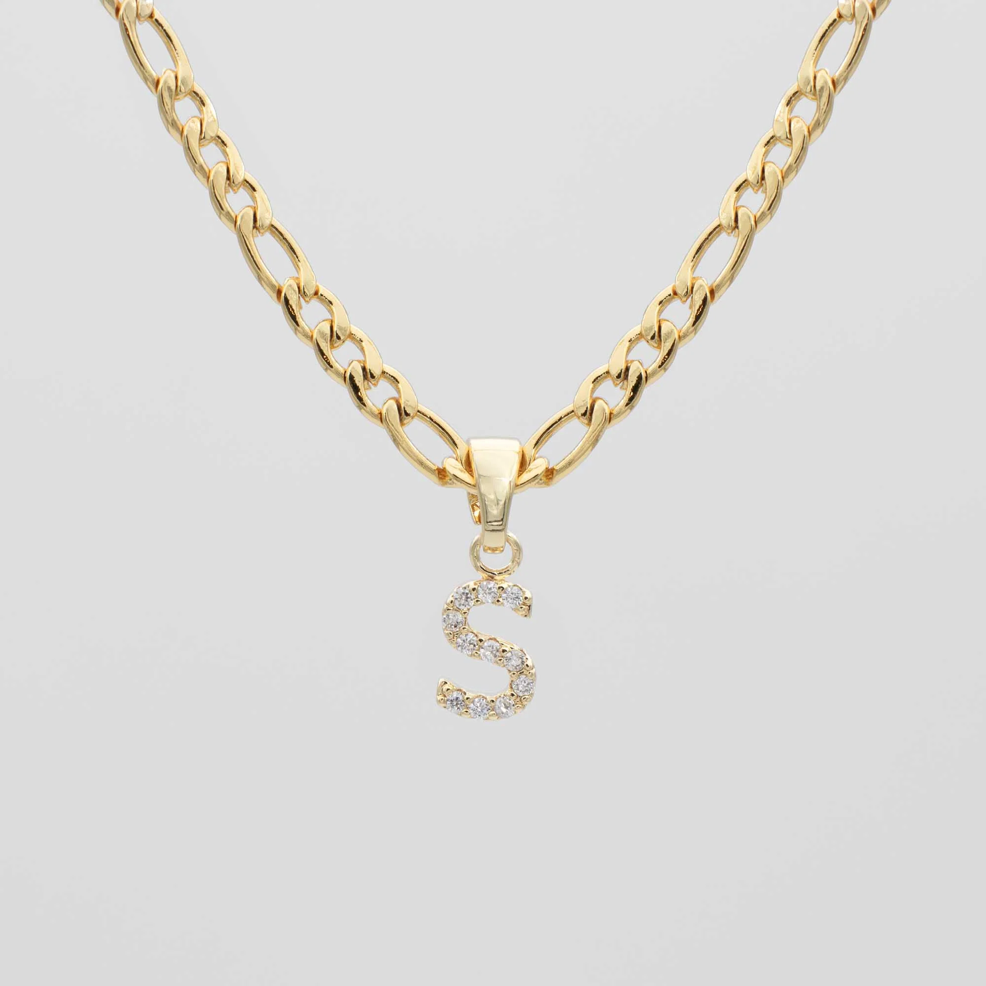Pave Initial Necklace | Figaro - Image 17