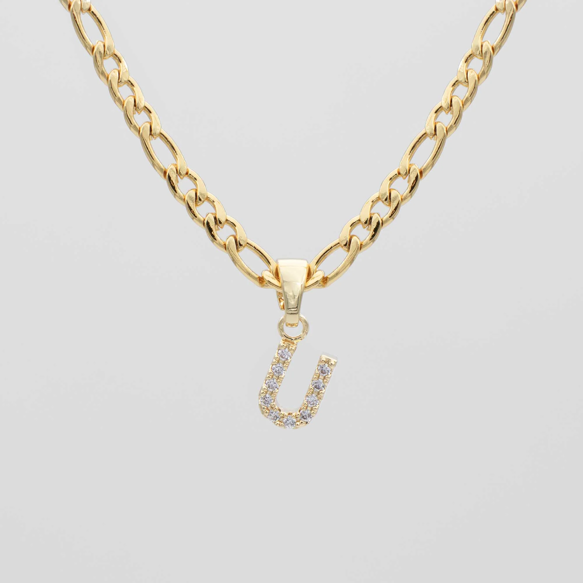 Pave Initial Necklace | Figaro - Image 18