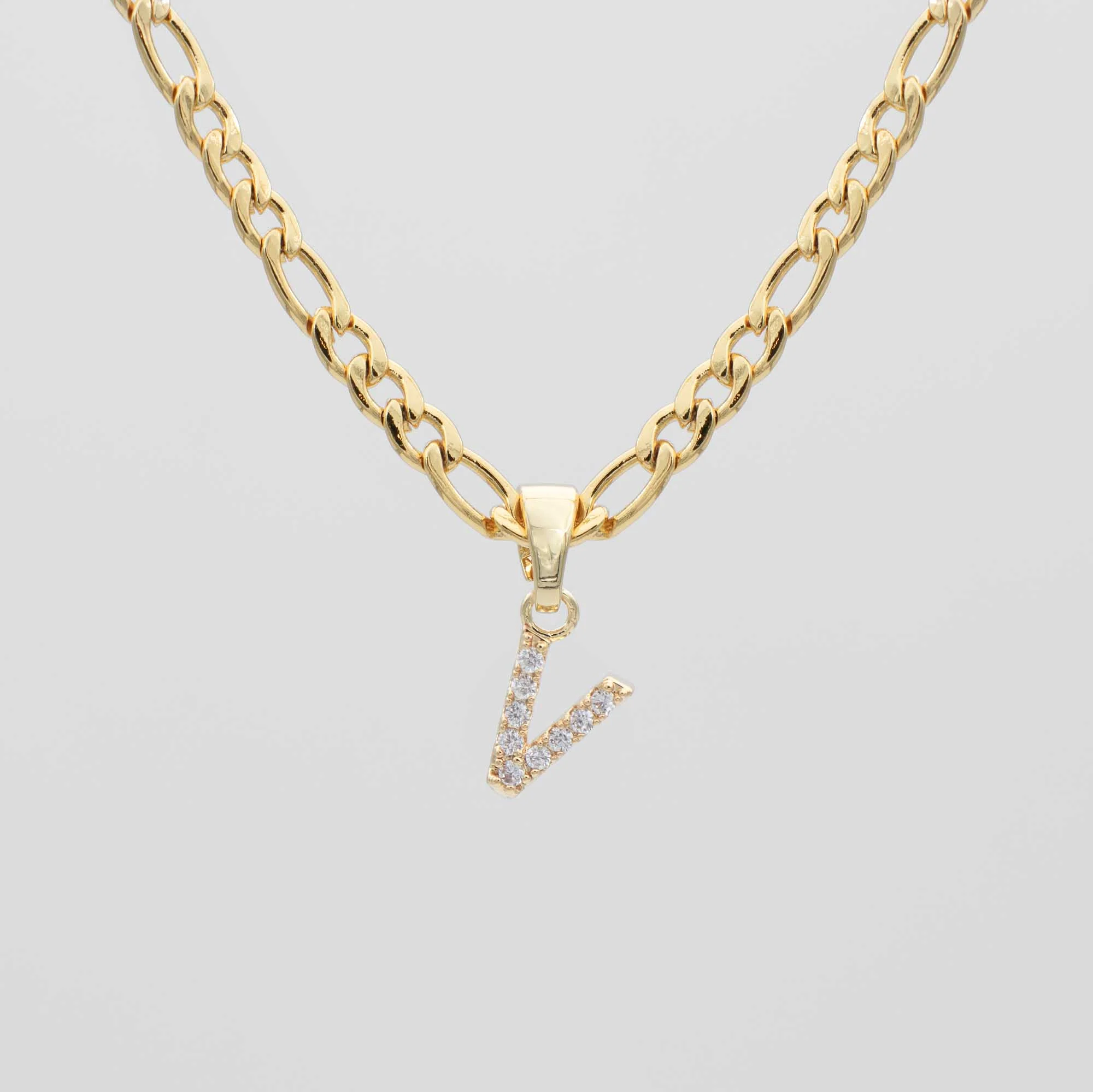 Pave Initial Necklace | Figaro - Image 19