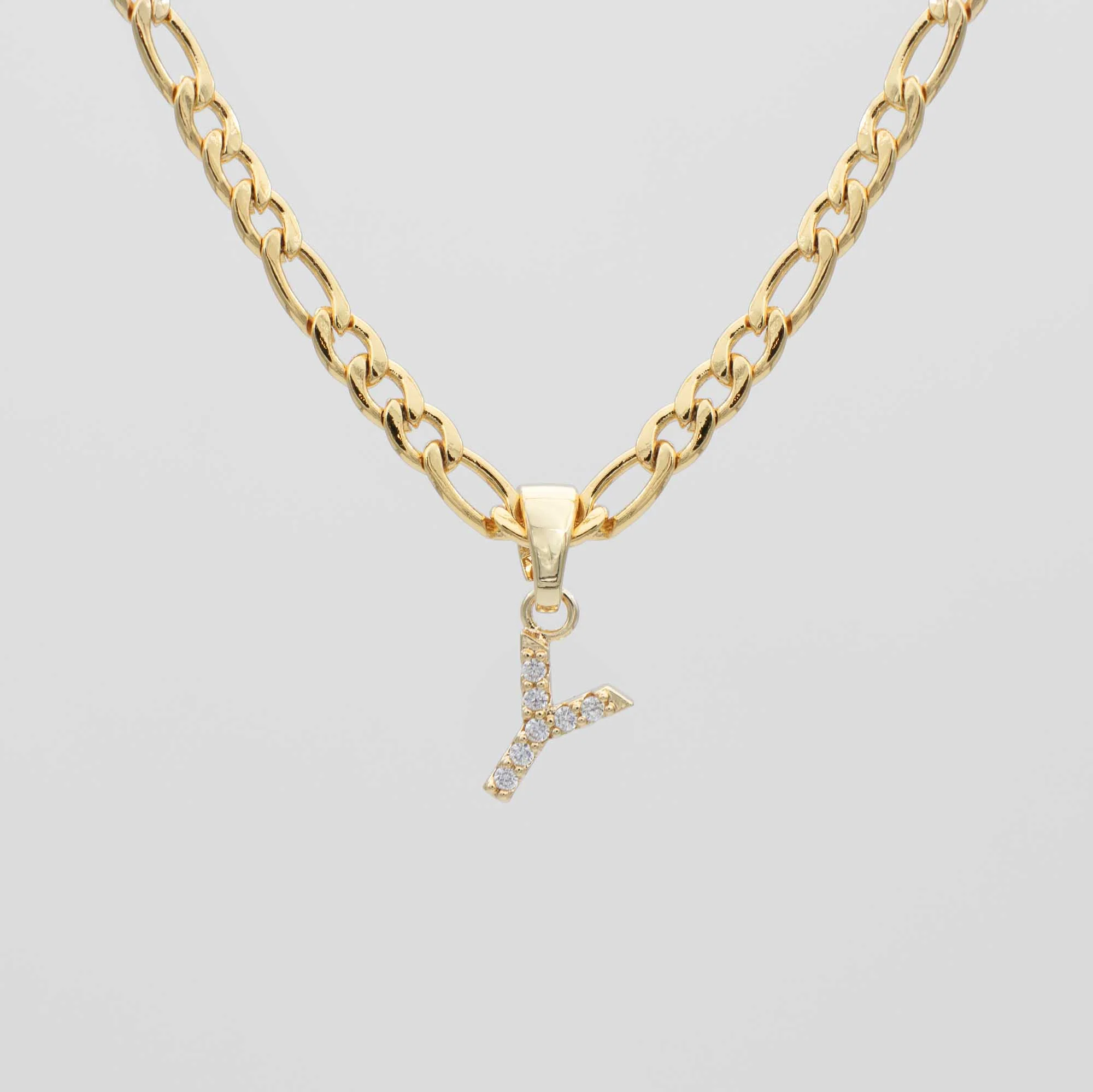Pave Initial Necklace | Figaro - Image 22