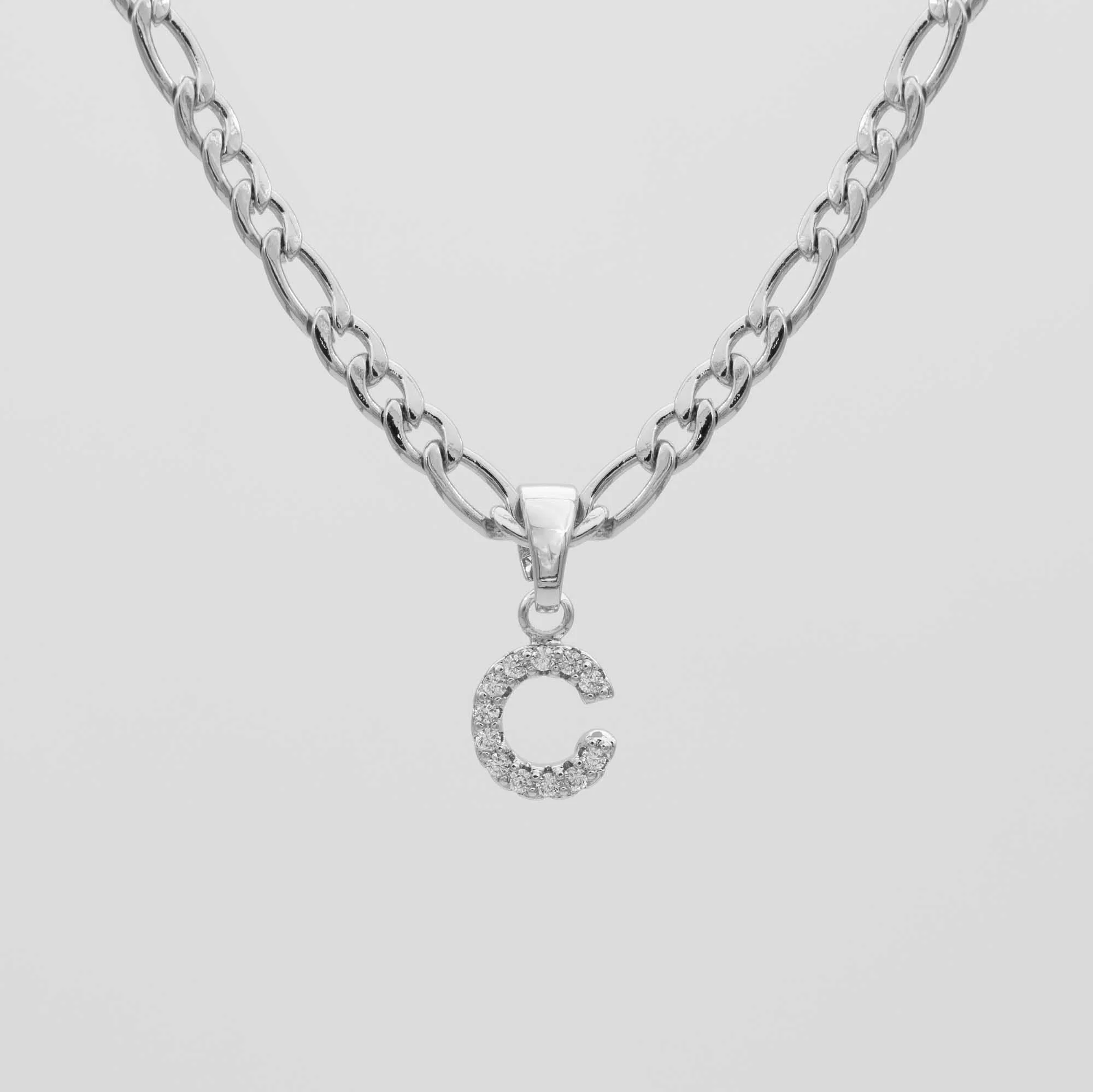 Pave Initial Necklace | Figaro - Image 25