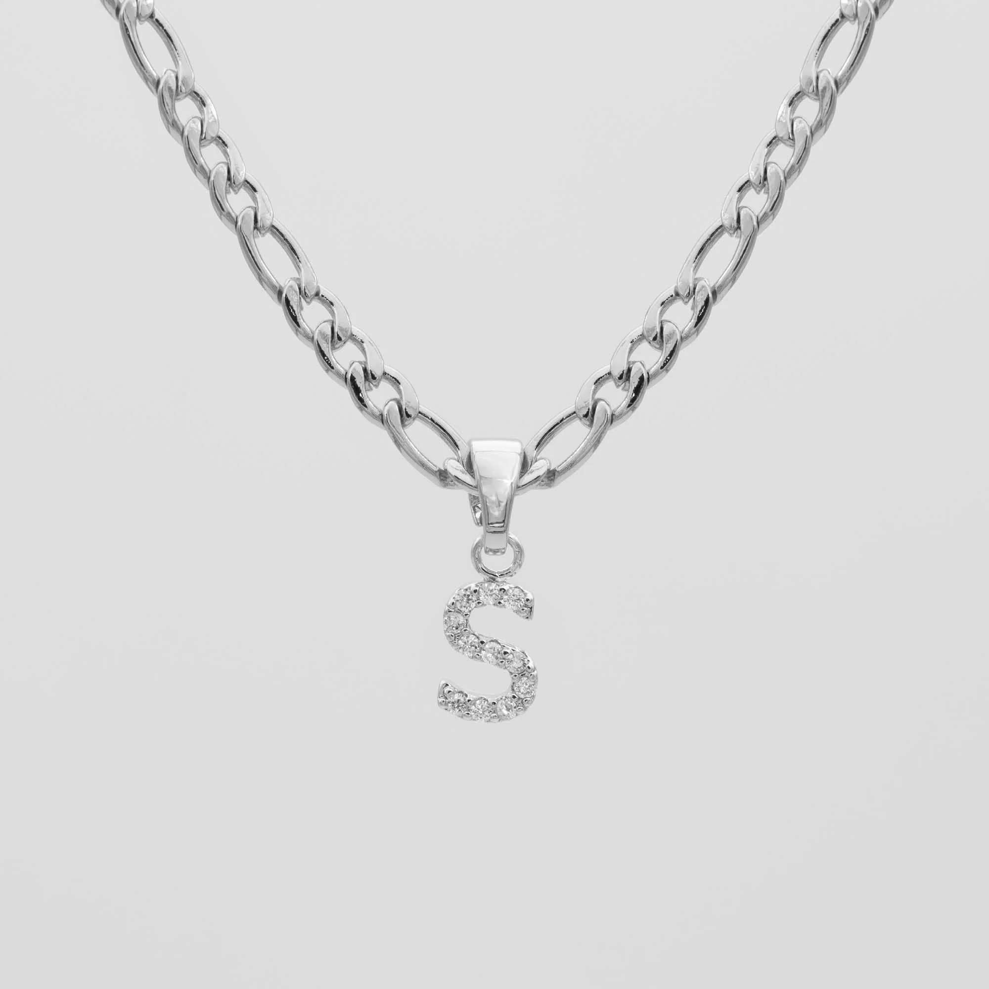 Pave Initial Necklace | Figaro - Image 37