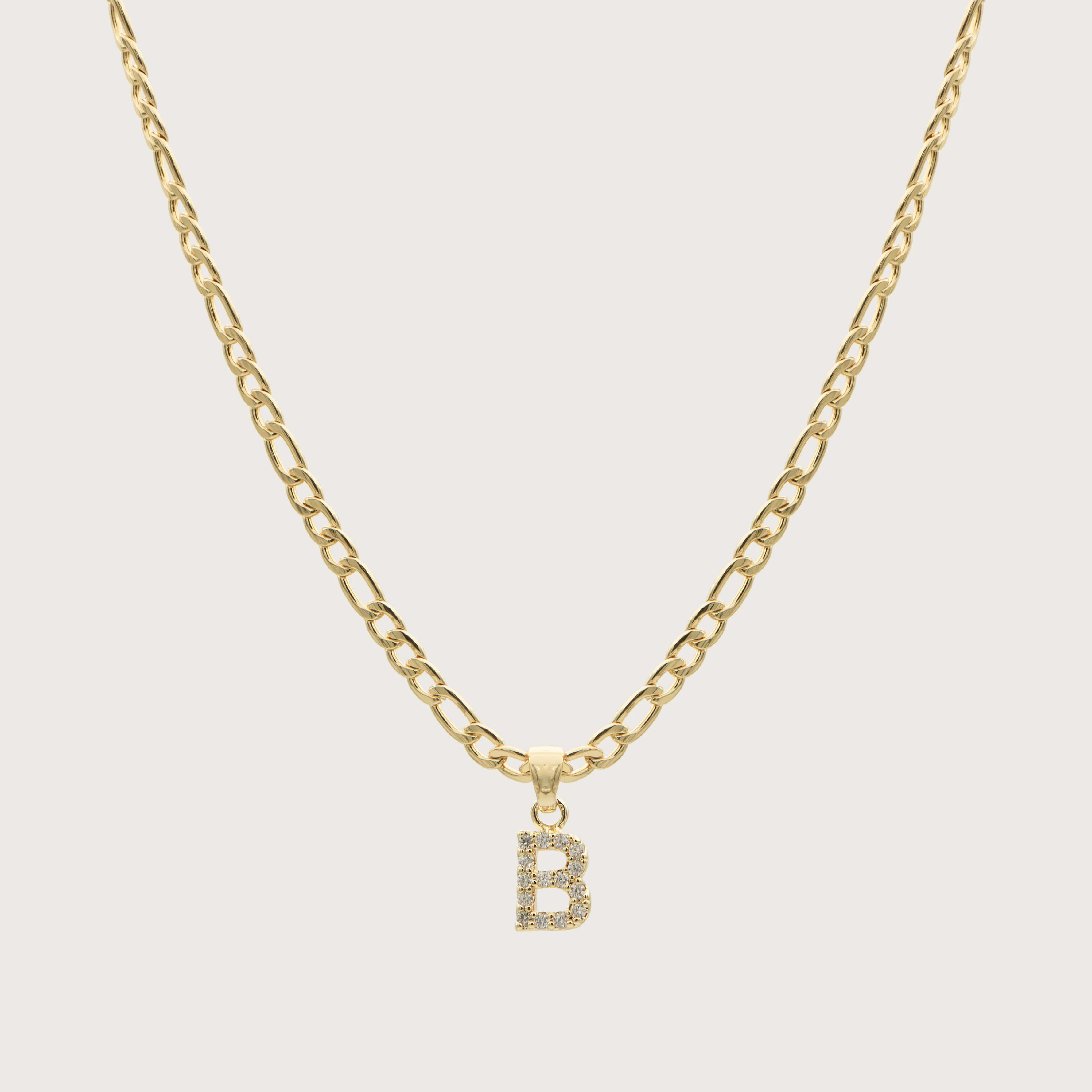 Pave Initial Necklace | Figaro - Image 44