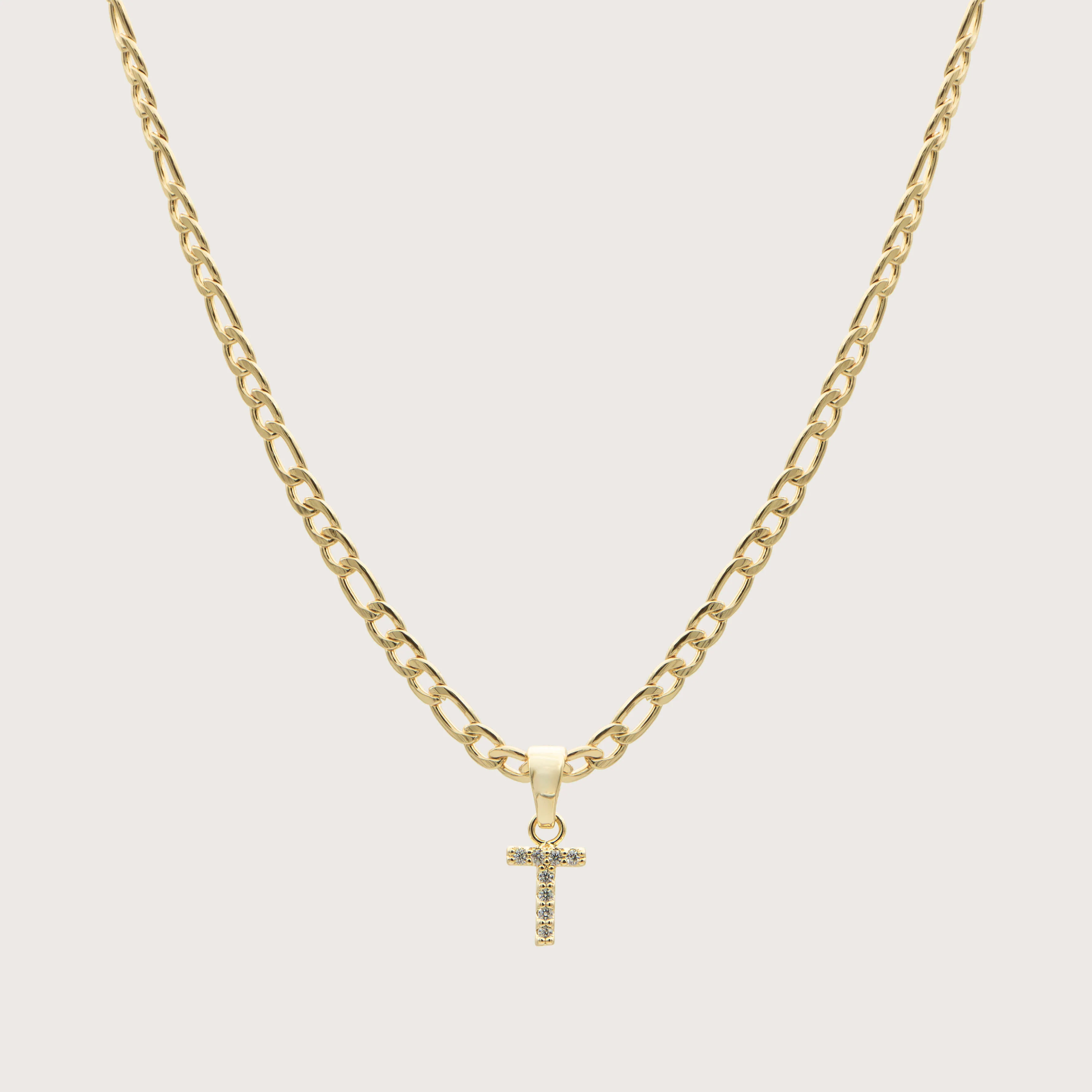 Pave Initial Necklace | Figaro - Image 47