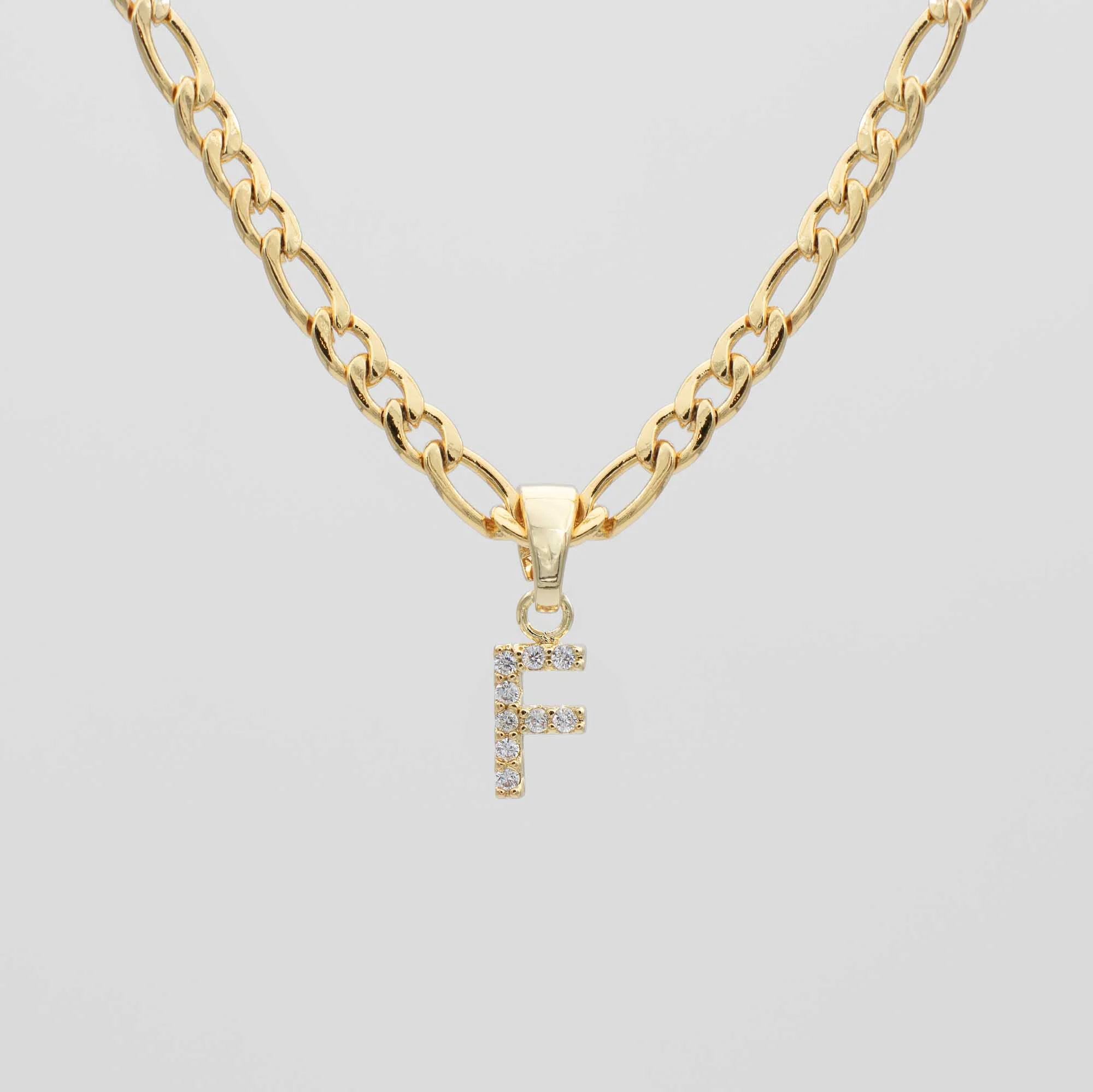 Pave Initial Necklace | Figaro - Image 7