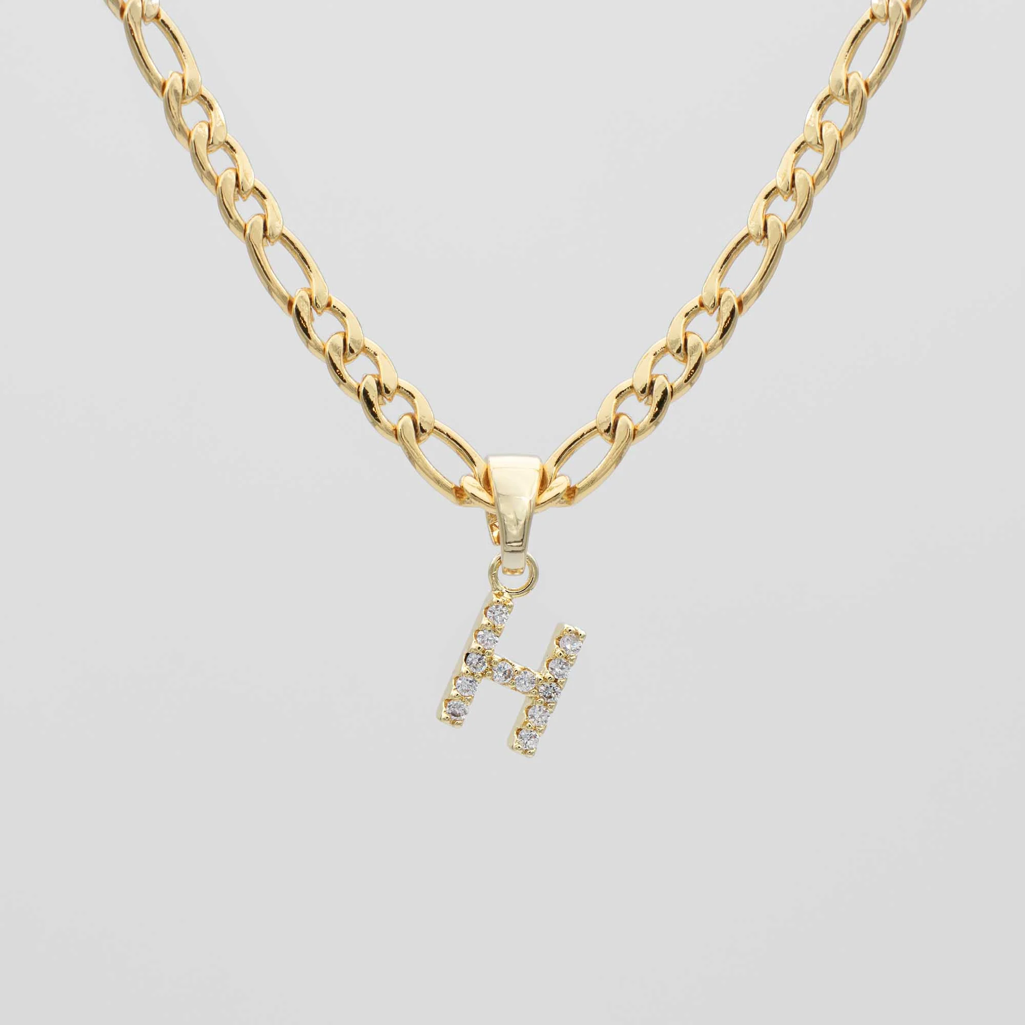 Pave Initial Necklace | Figaro - Image 8