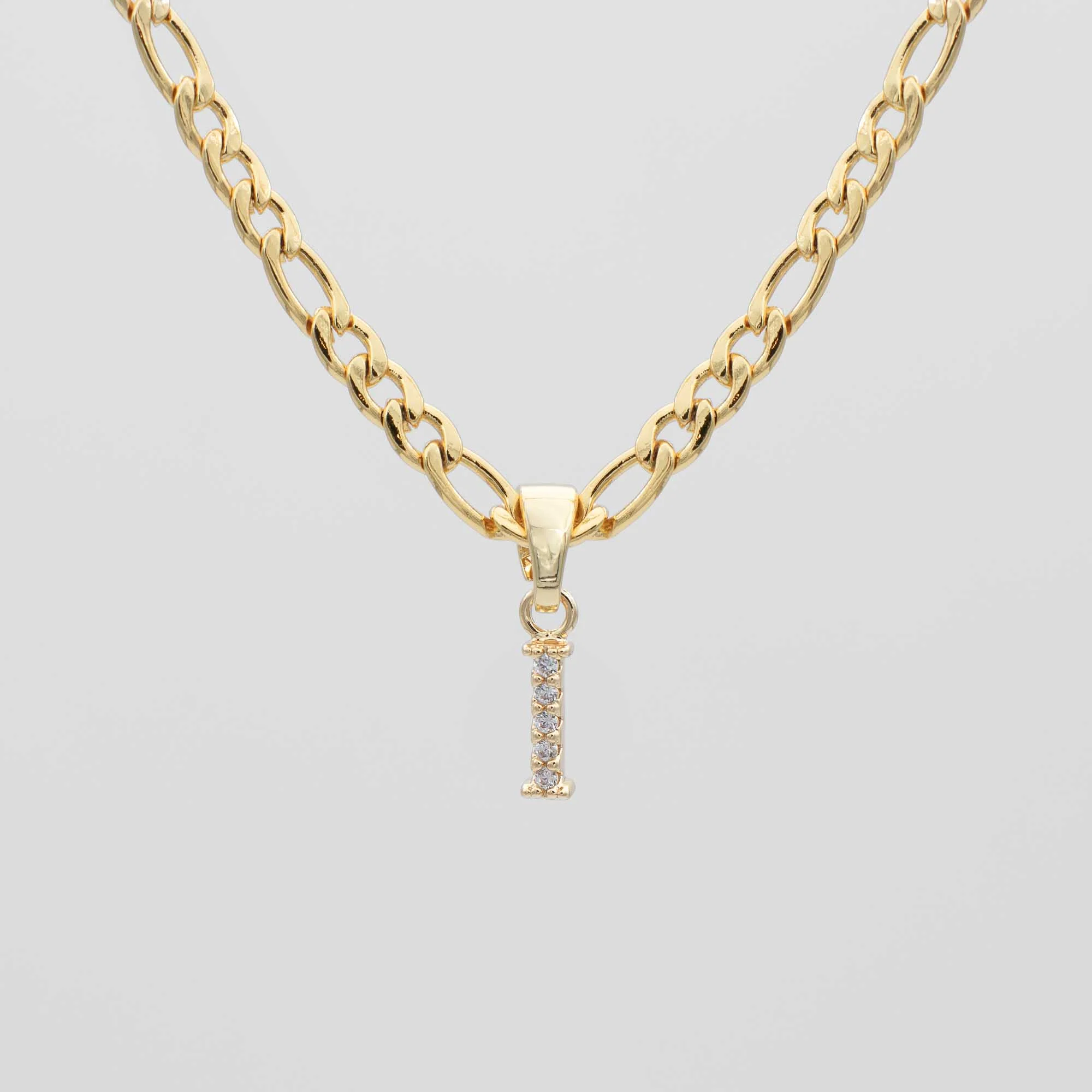 Pave Initial Necklace | Figaro - Image 9