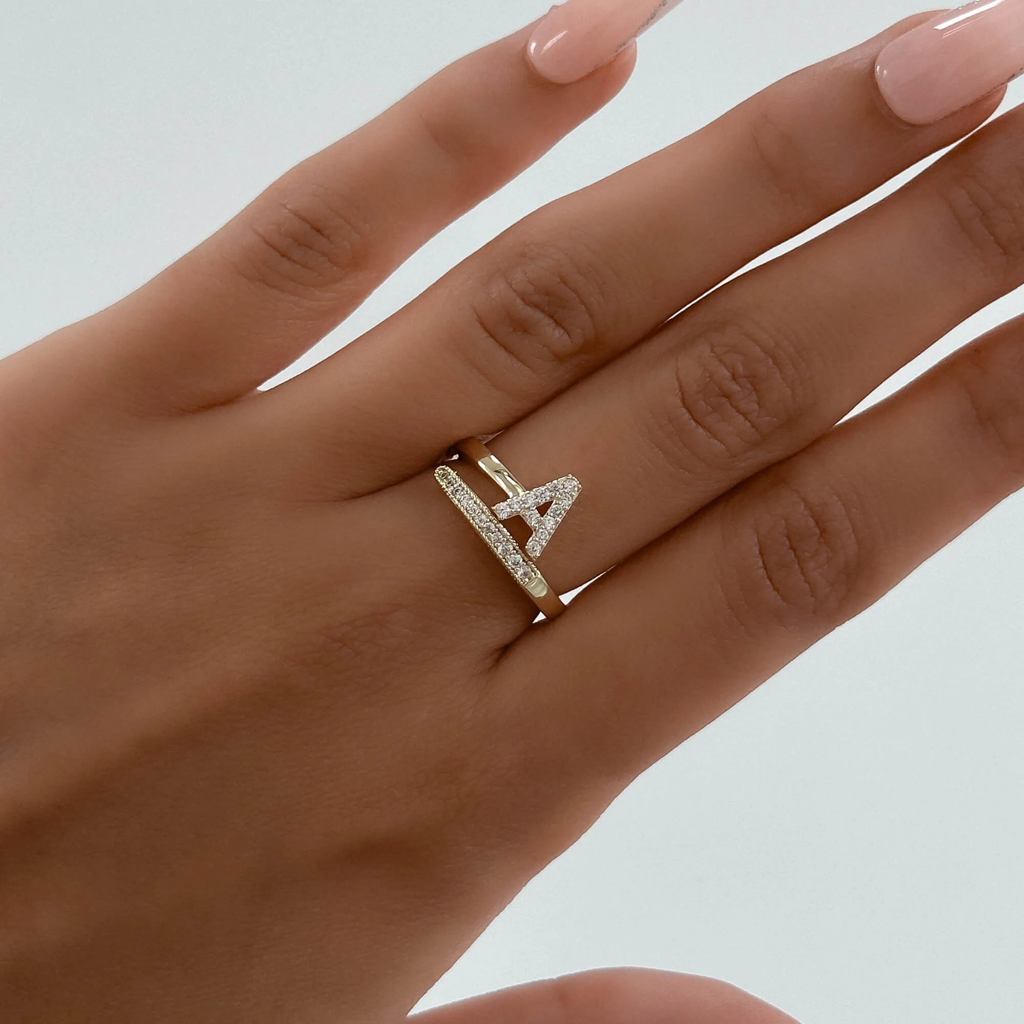 Pave Initial Ring - Image 4
