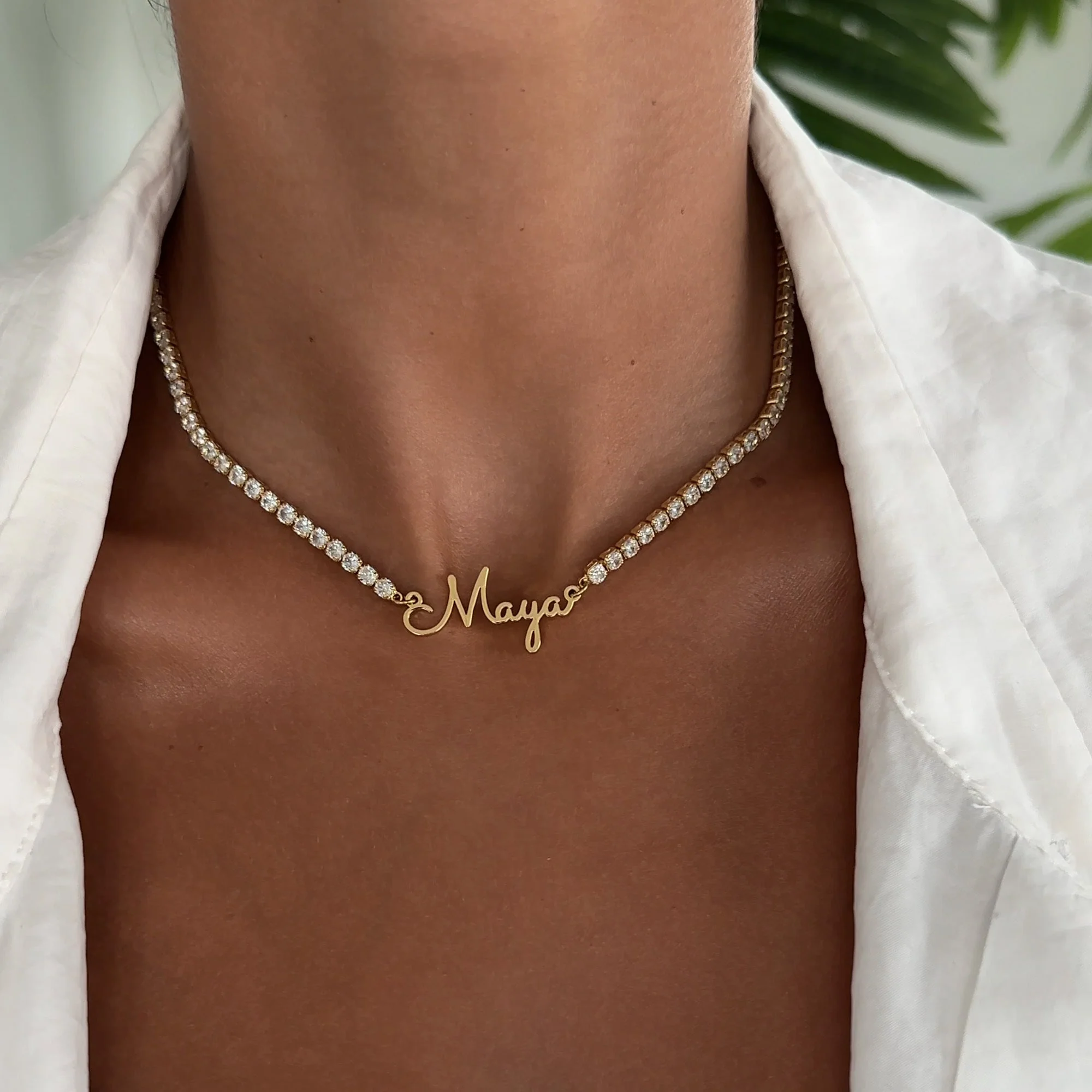 London Name Tennis Necklace - Image 4