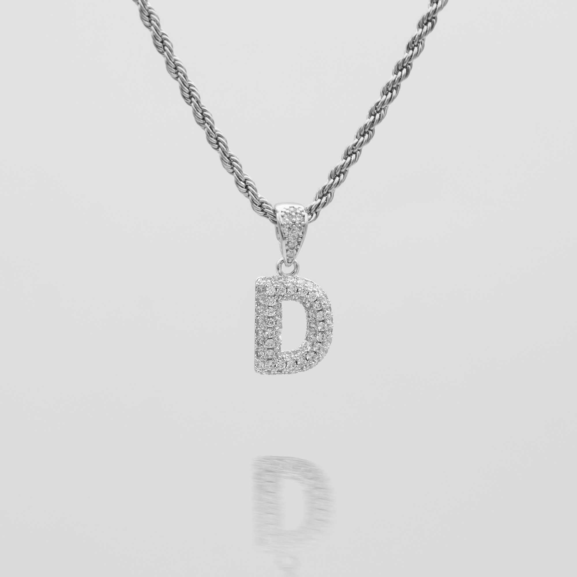 Pave Mini Bubble Initial Necklace - Image 16