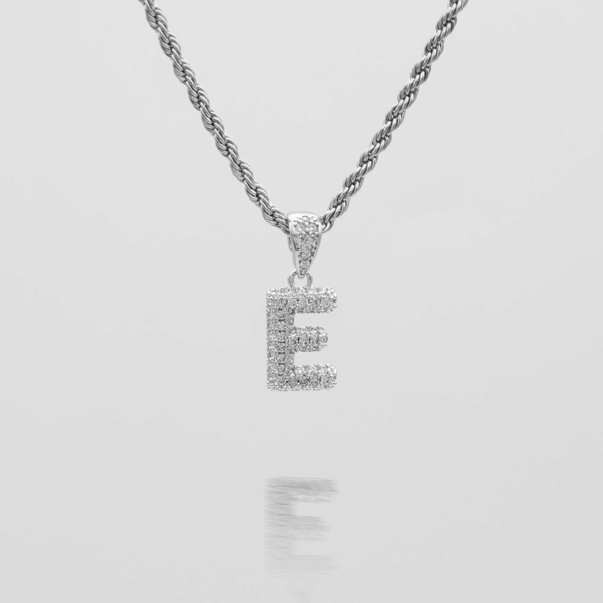 Pave Mini Bubble Initial Necklace - Image 18