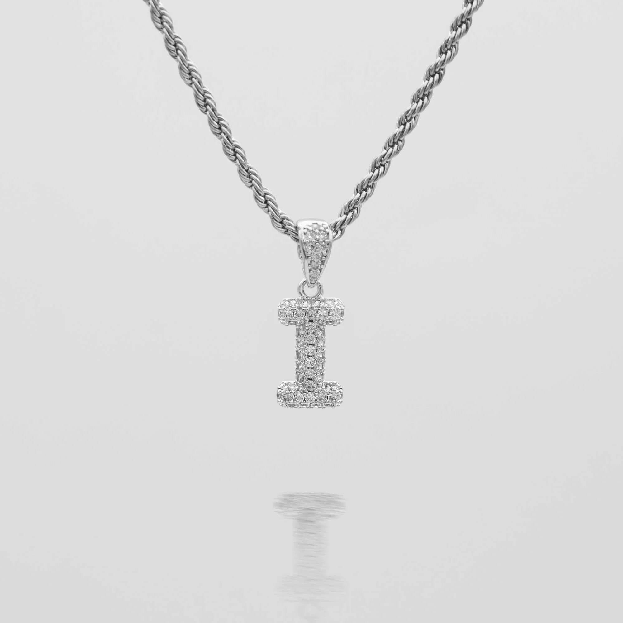 Pave Mini Bubble Initial Necklace - Image 26