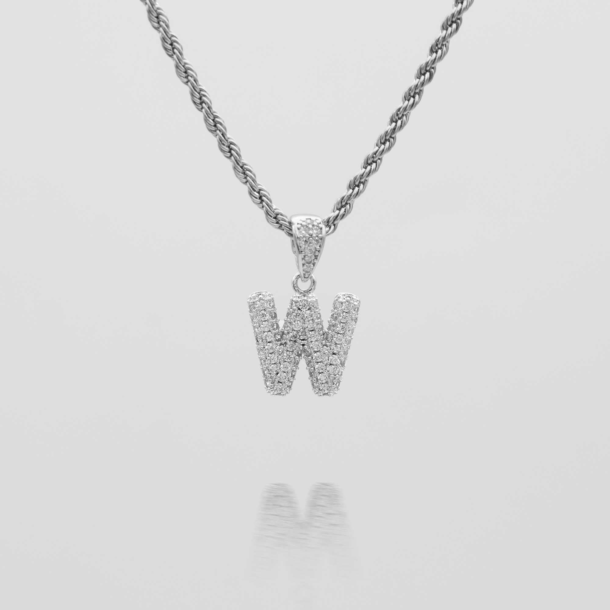 Pave Mini Bubble Initial Necklace - Image 54