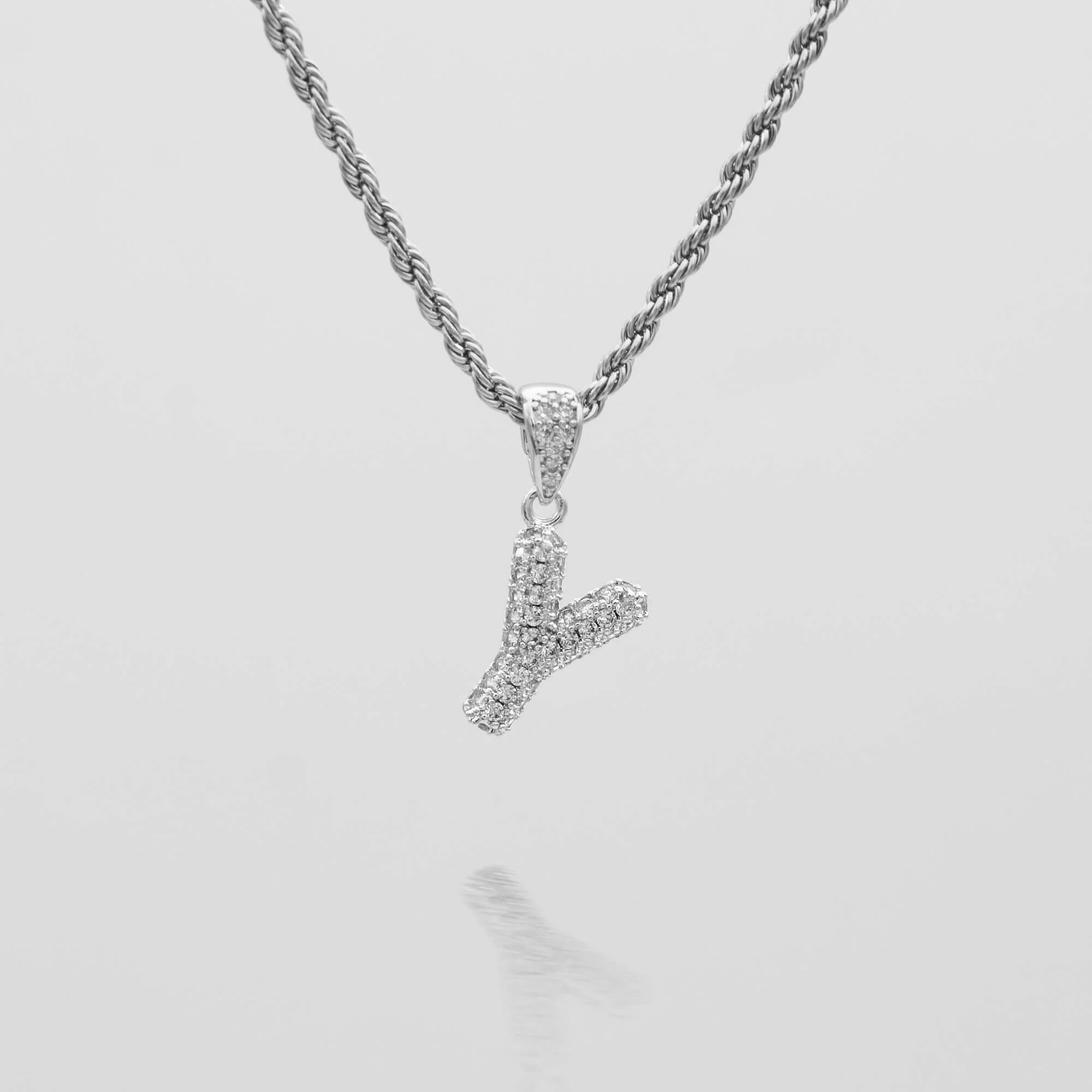 Pave Mini Bubble Initial Necklace - Image 58