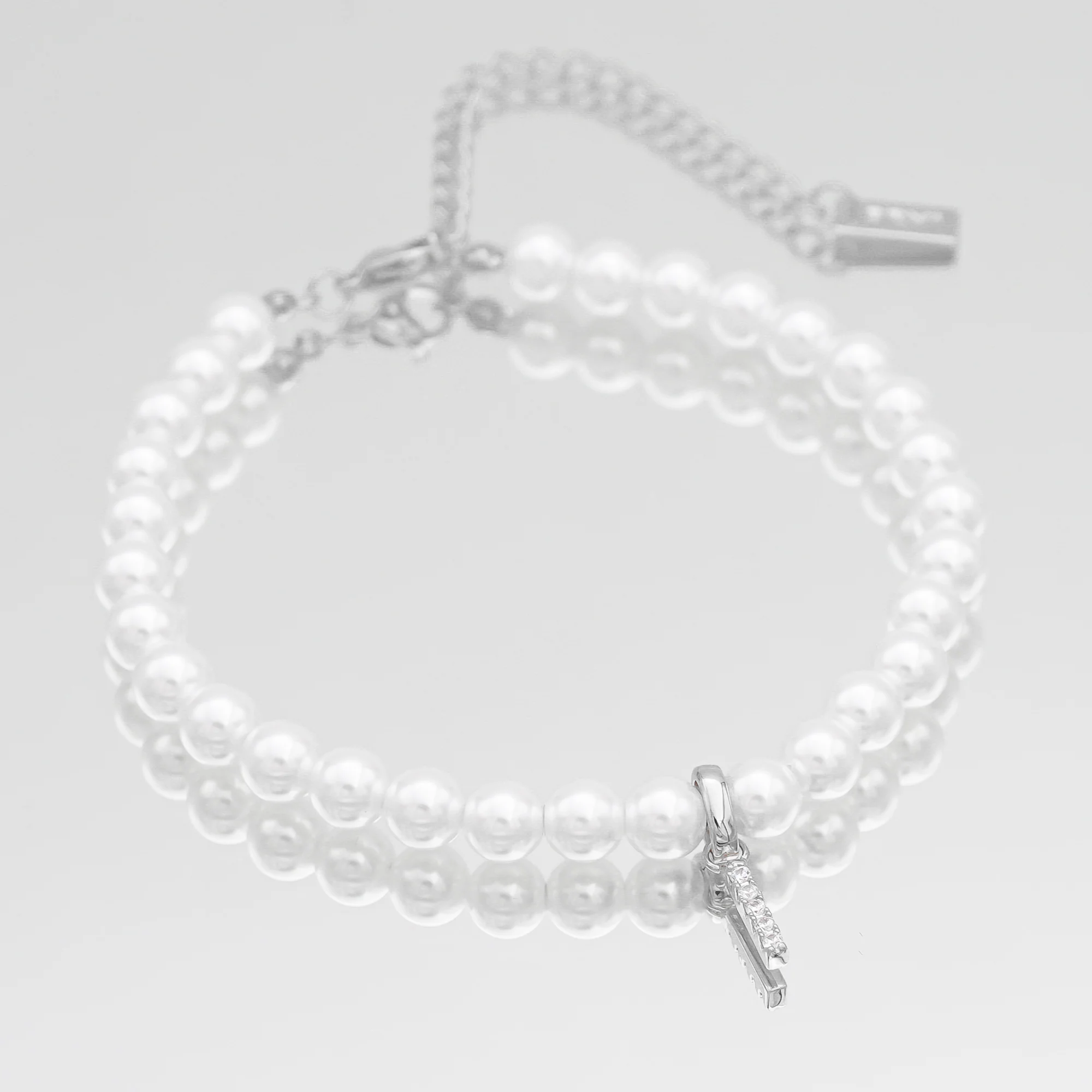Pave Pearl Initial Bracelet - Image 19