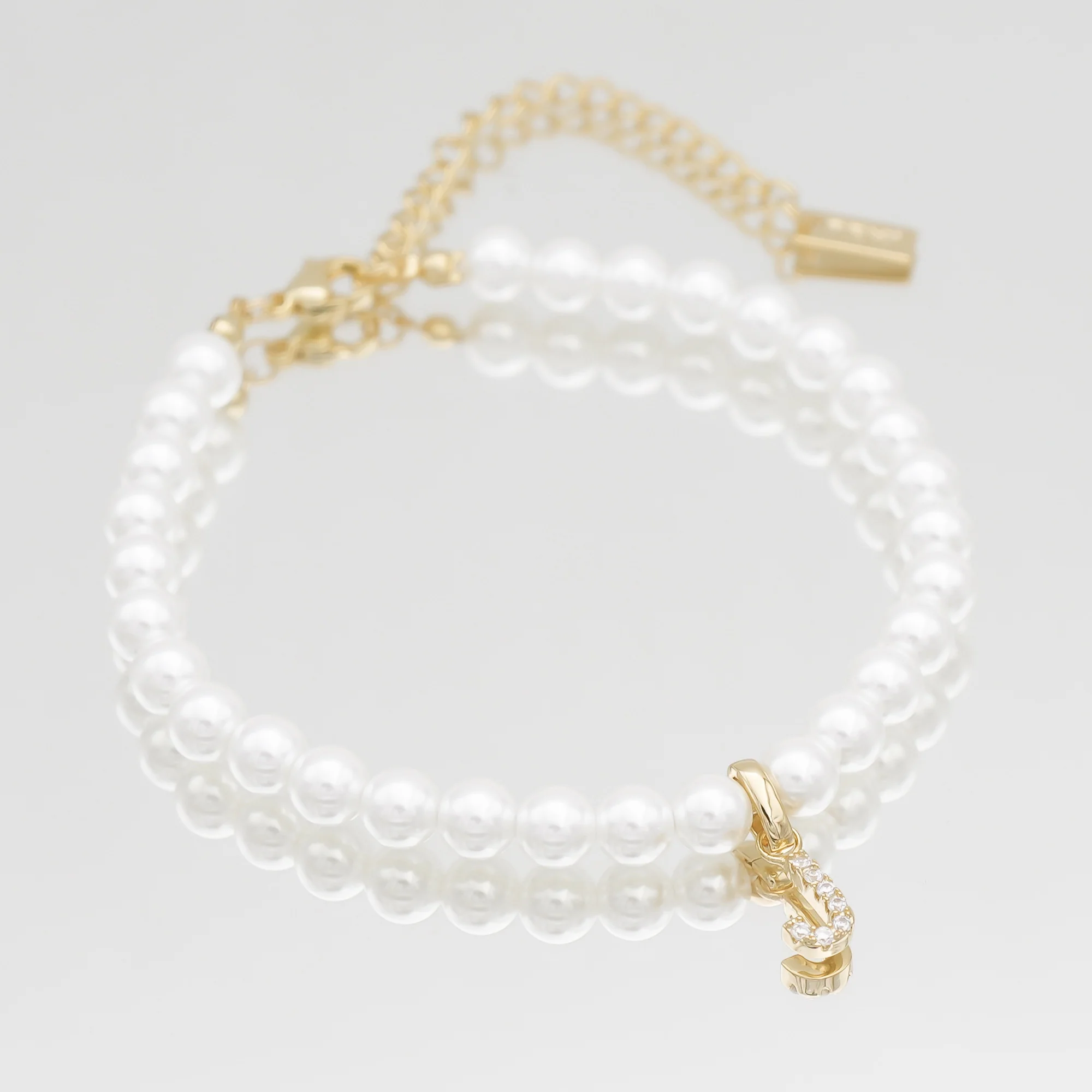 Pave Pearl Initial Bracelet - Image 20