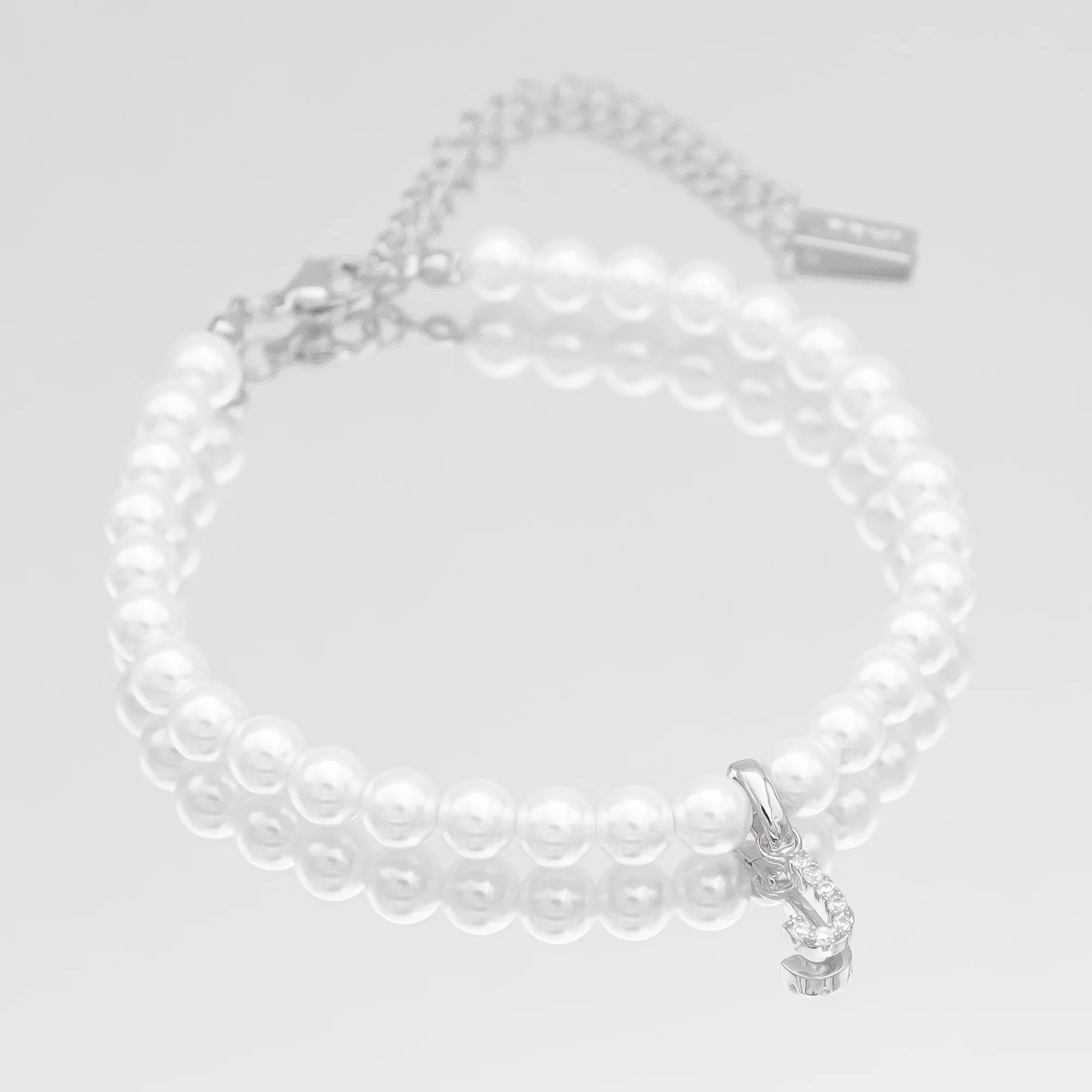 Pave Pearl Initial Bracelet - Image 21